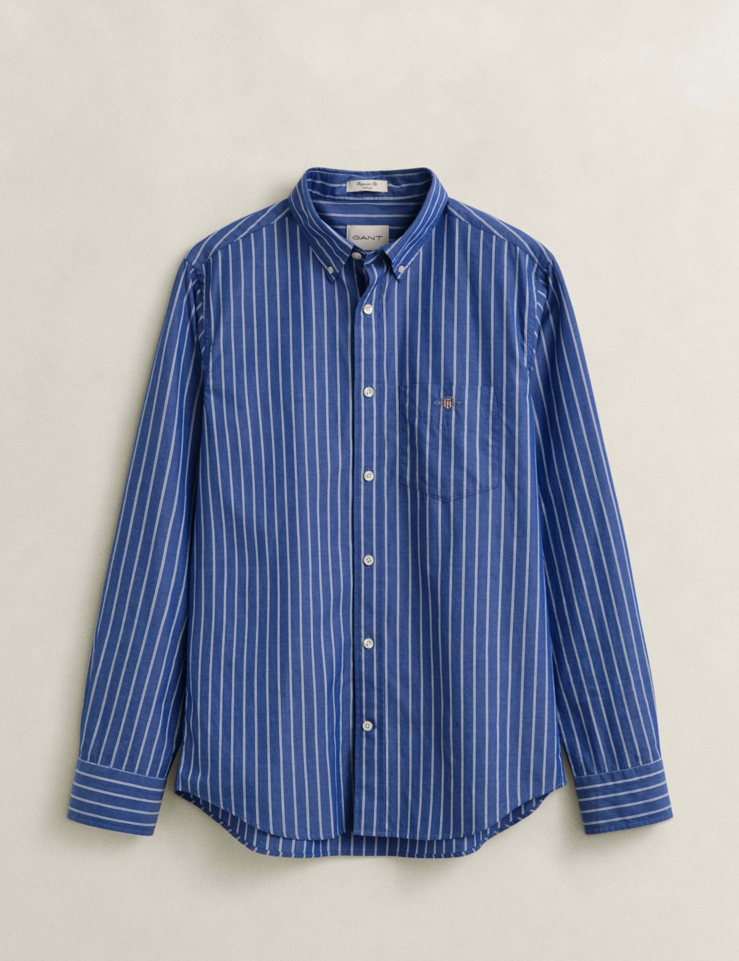 Pure Cotton Poplin Striped Oxford Shirt 2 of 6
