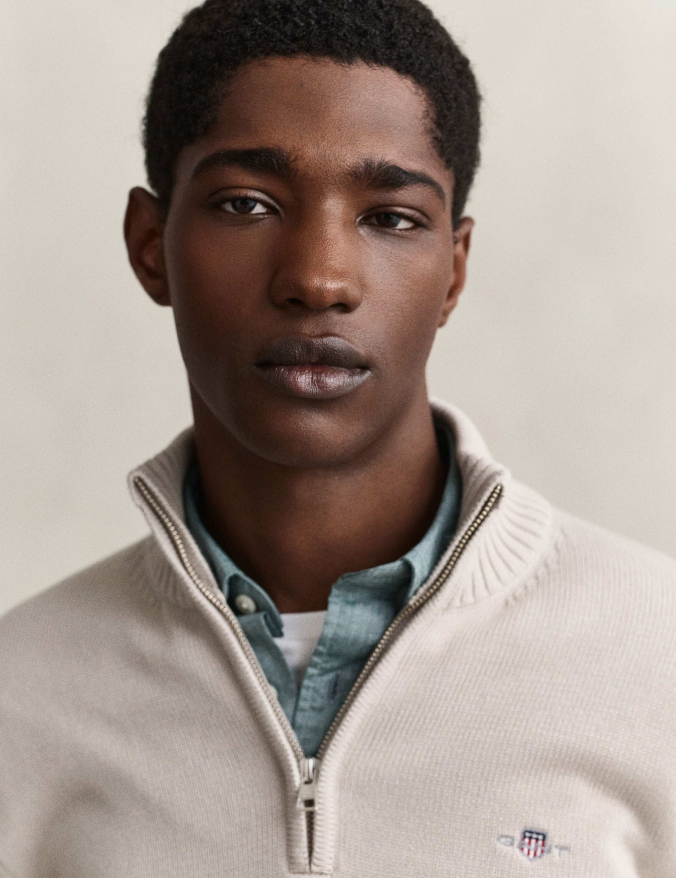 Pure Cotton Casual Half Zip Jumper 3 of 5