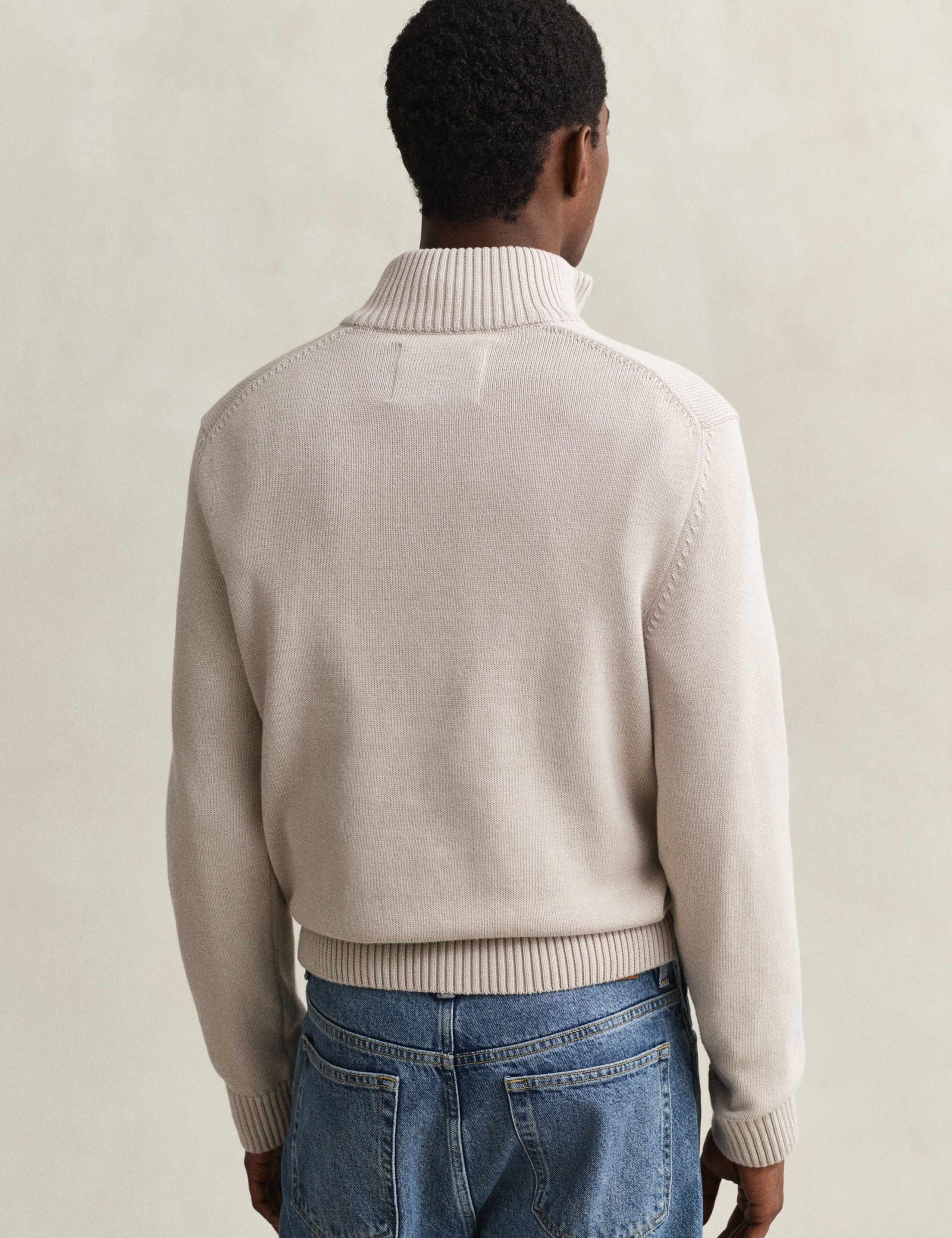 Pure Cotton Casual Half Zip Jumper 4 of 5