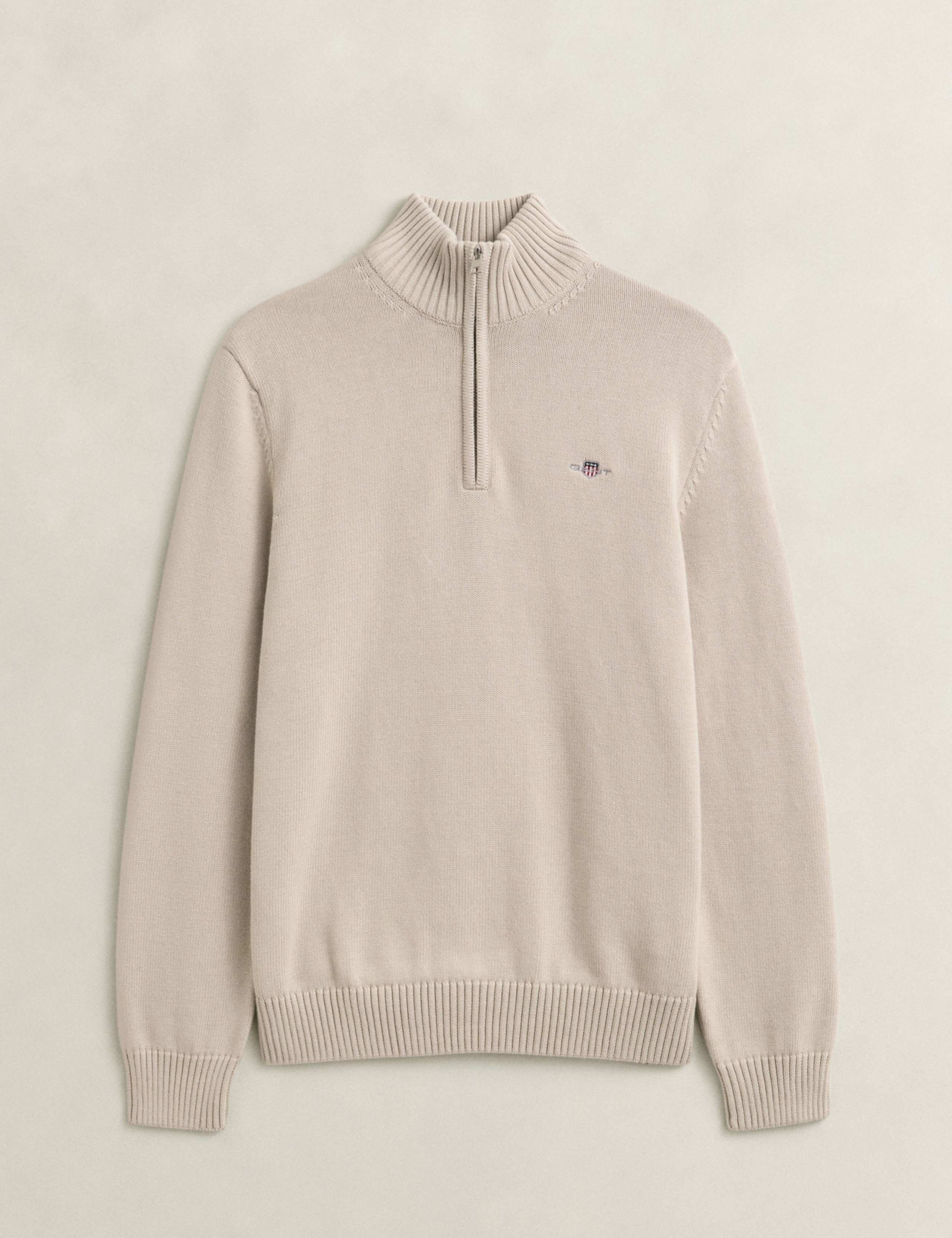 Pure Cotton Casual Half Zip Jumper 2 of 5