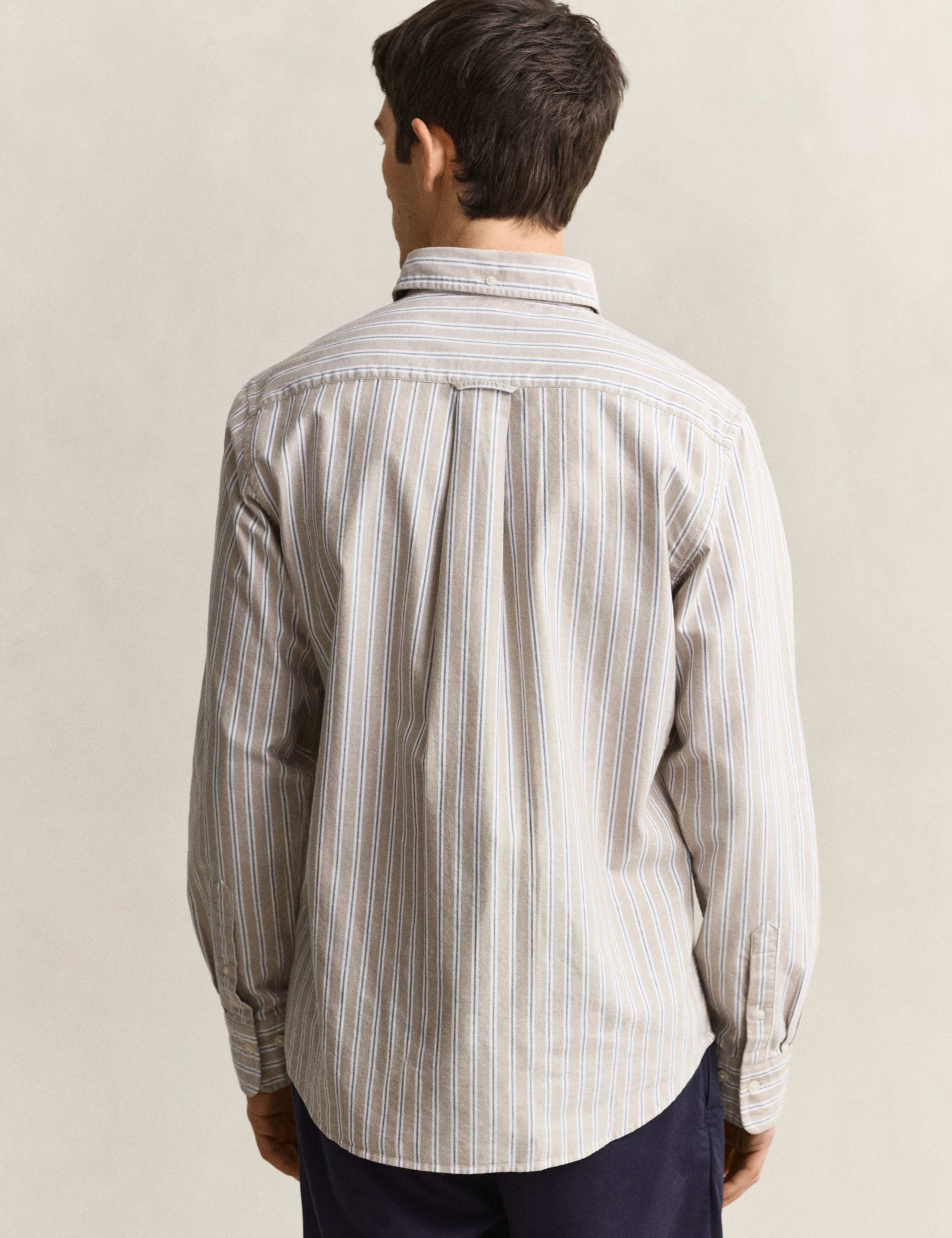 Pure Cotton Striped Oxford Shirt 4 of 7