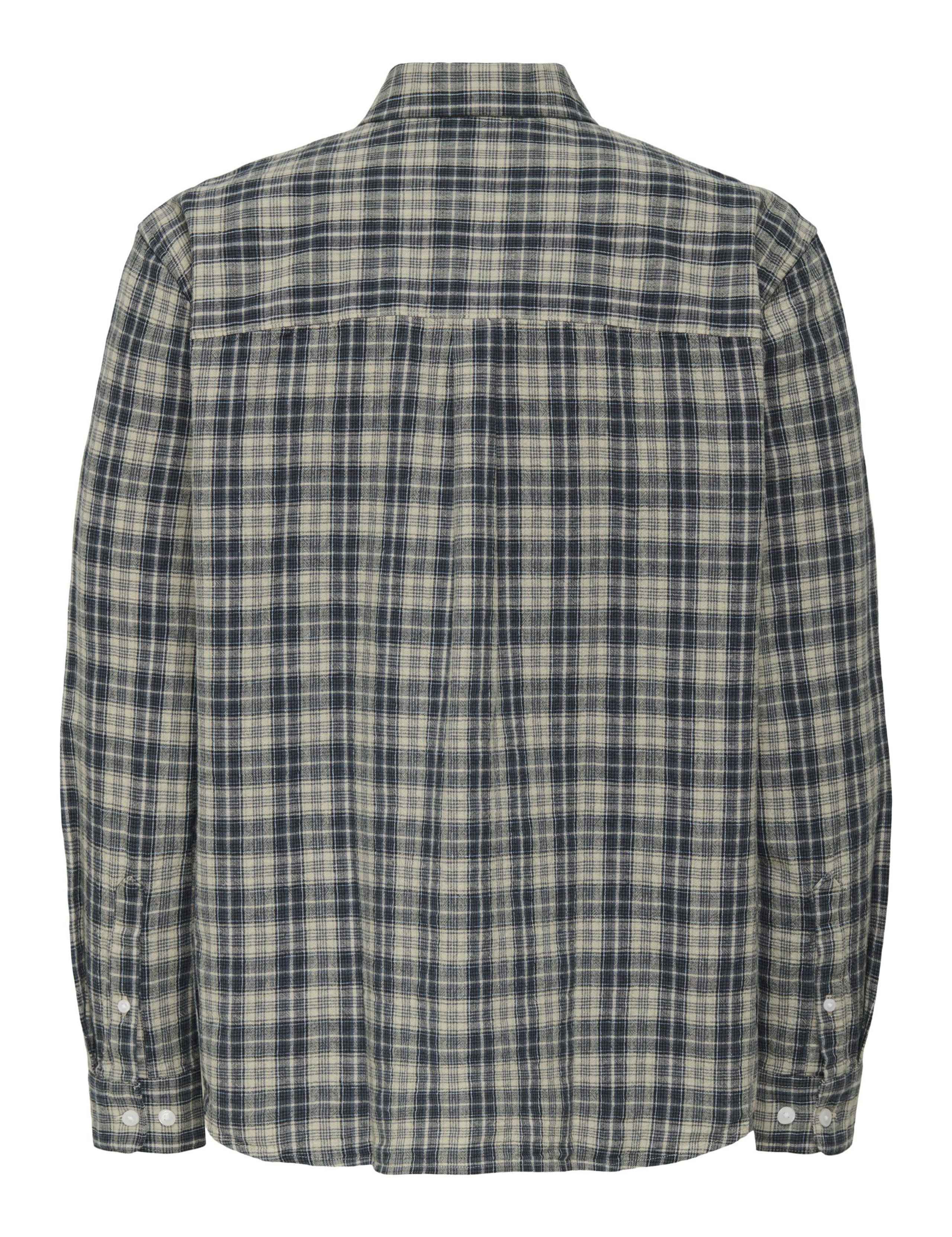 Regular Fit Cotton Rich Checked Shirt with Linen 2 of 2