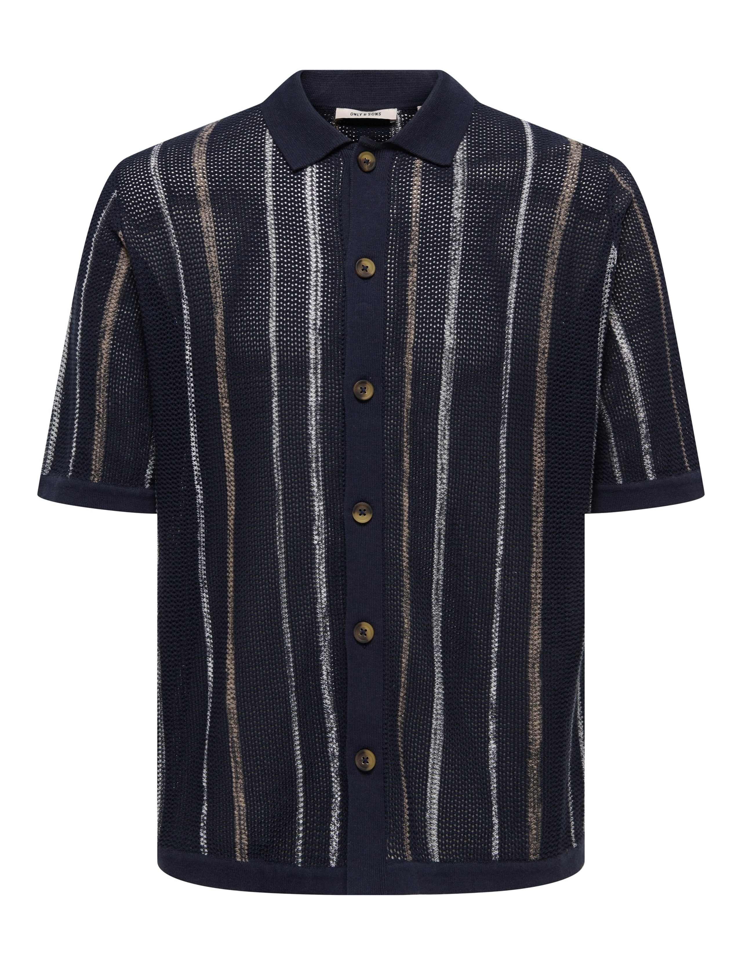 Pure Cotton Striped Knitted Shirt 4 of 5