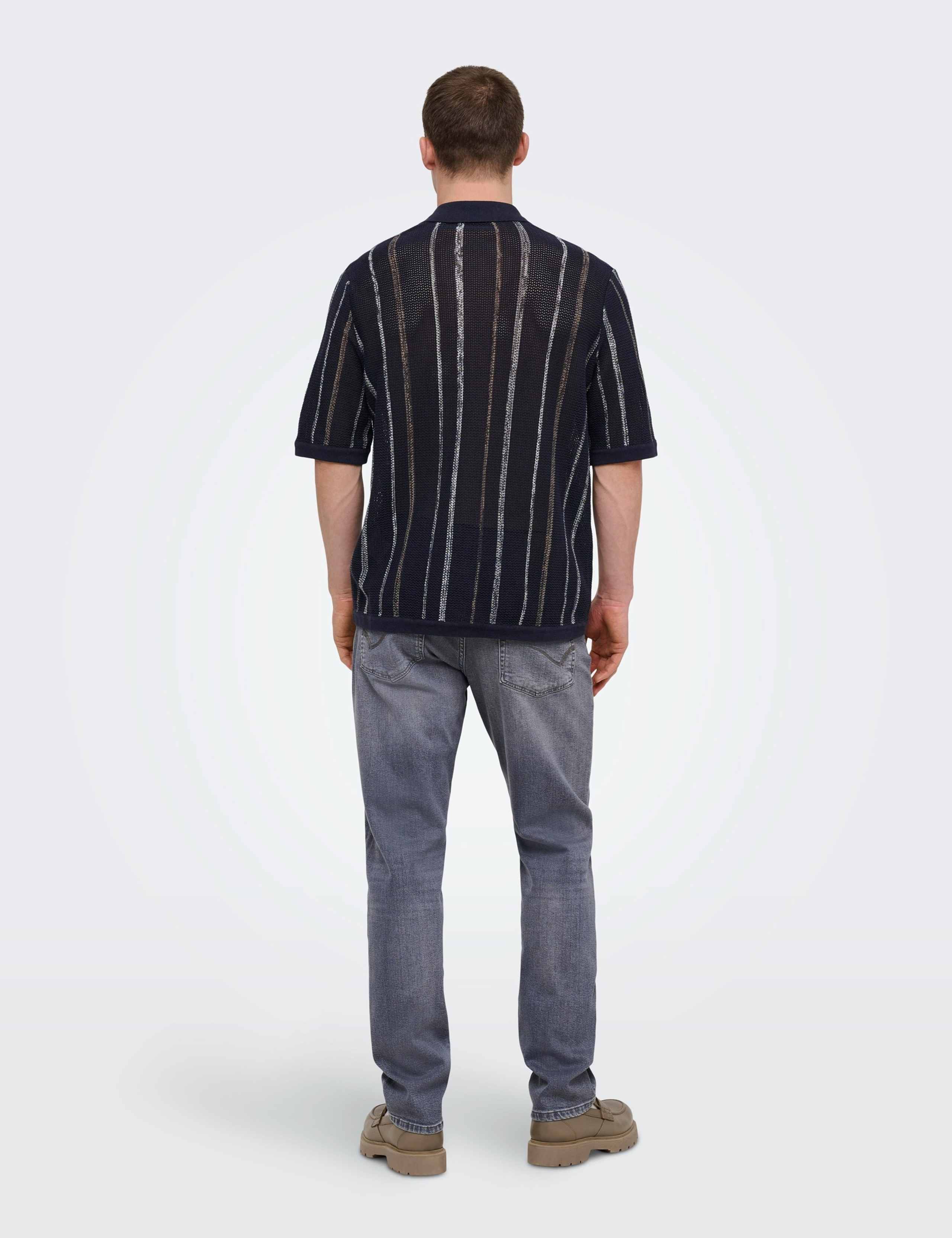 Pure Cotton Striped Knitted Shirt 5 of 5