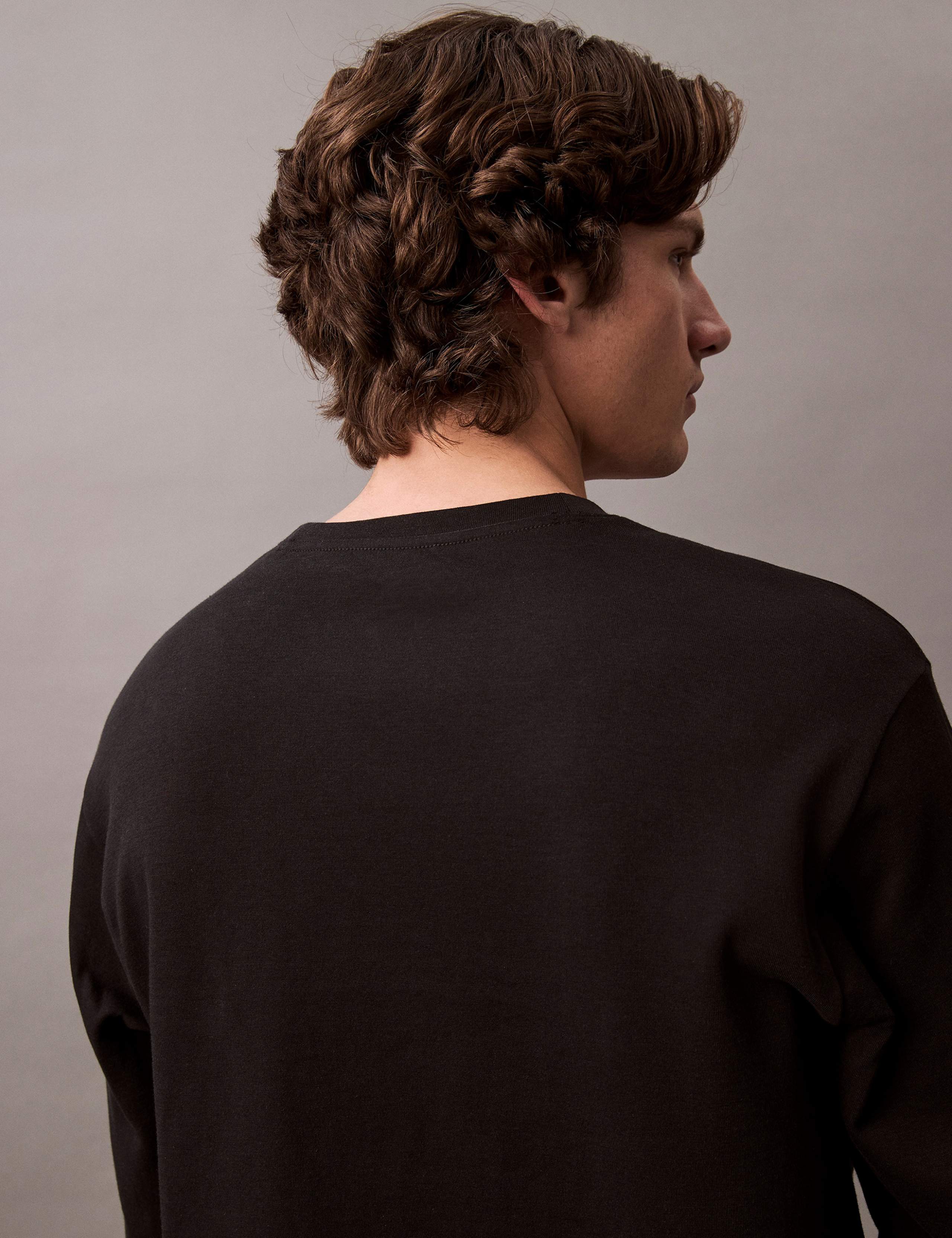 Cotton Rich Loungewear crew neck sweat with embroidered logo 7 of 7