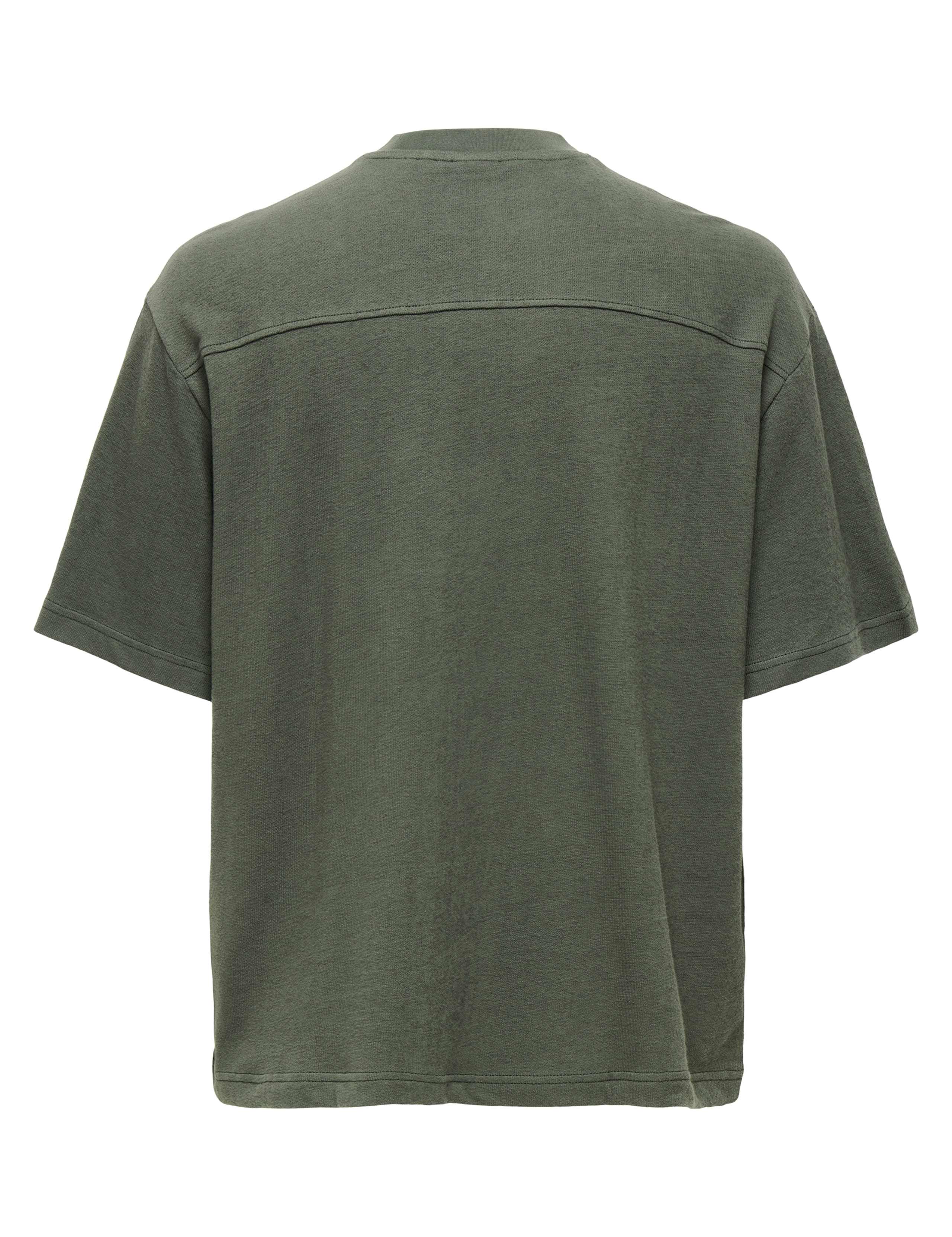 Oversized Pure Cotton Crew Neck T-Shirt 2 of 2