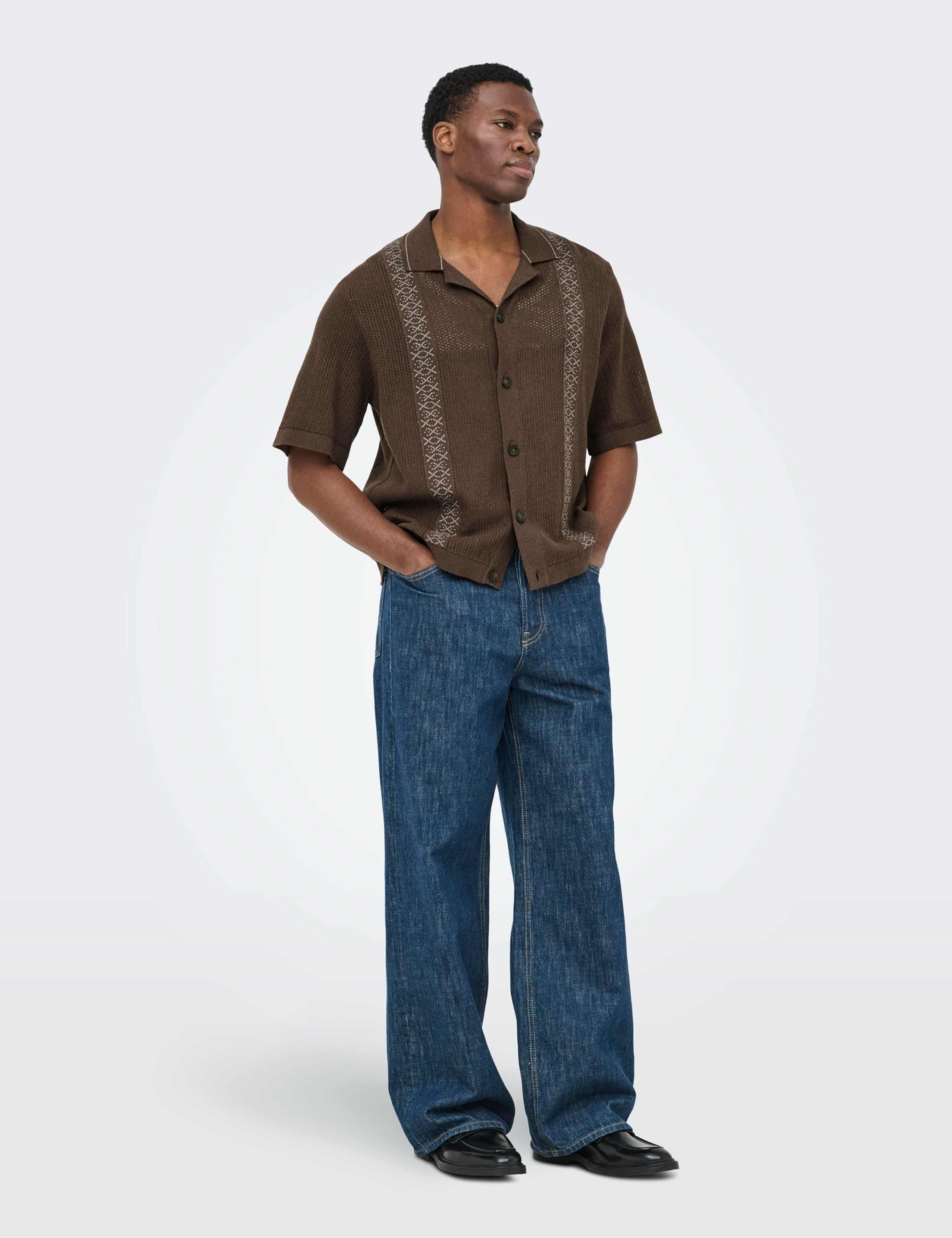 Cotton Rich Textured Knitted Polo Shirt 2 of 6