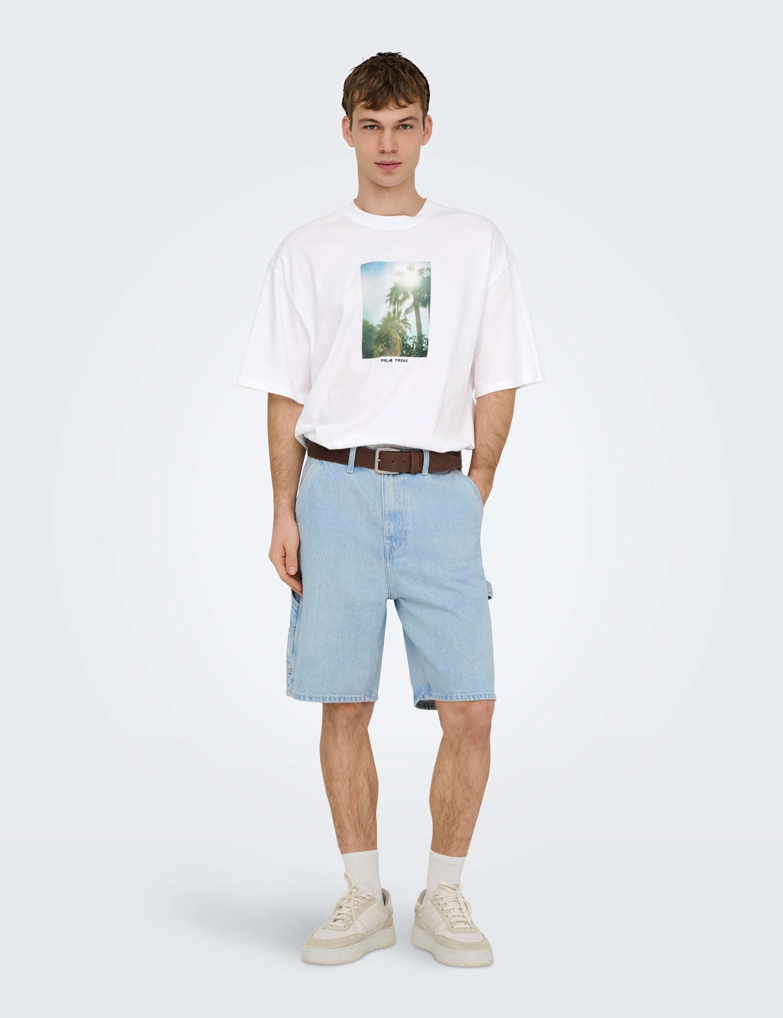 Oversized Pure Cotton Crew Neck T-Shirt 2 of 6