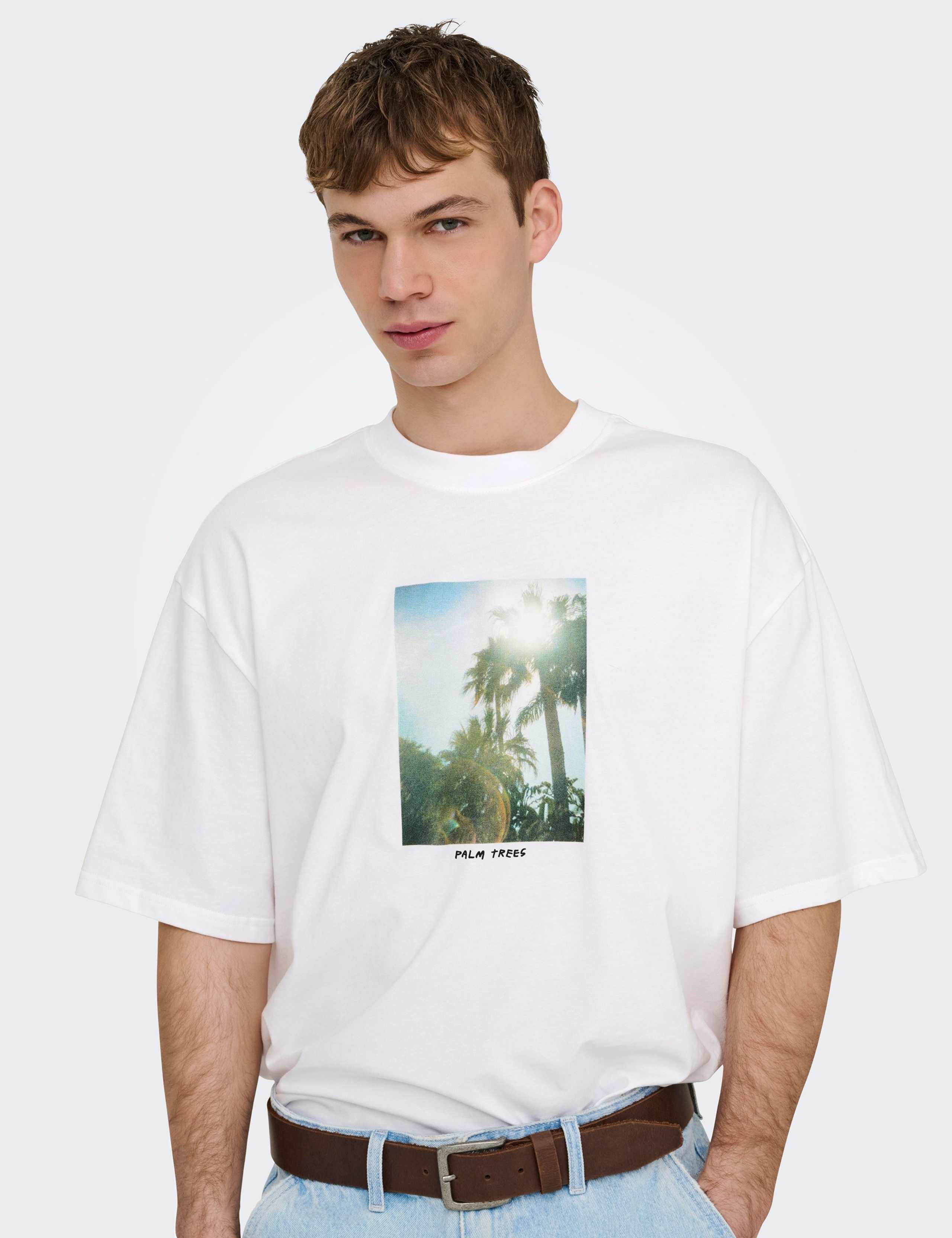 Oversized Pure Cotton Crew Neck T-Shirt 3 of 6