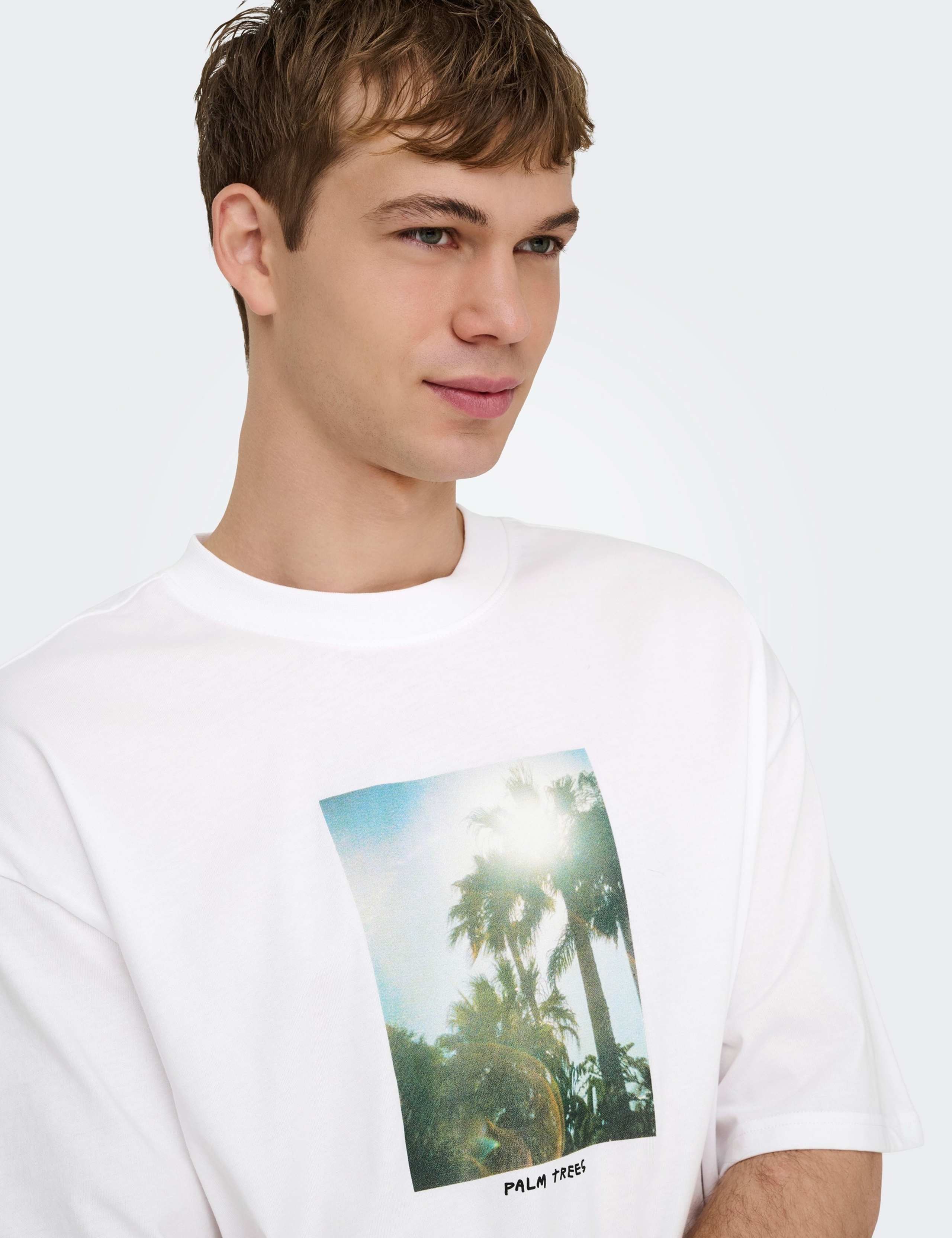 Oversized Pure Cotton Crew Neck T-Shirt 4 of 6