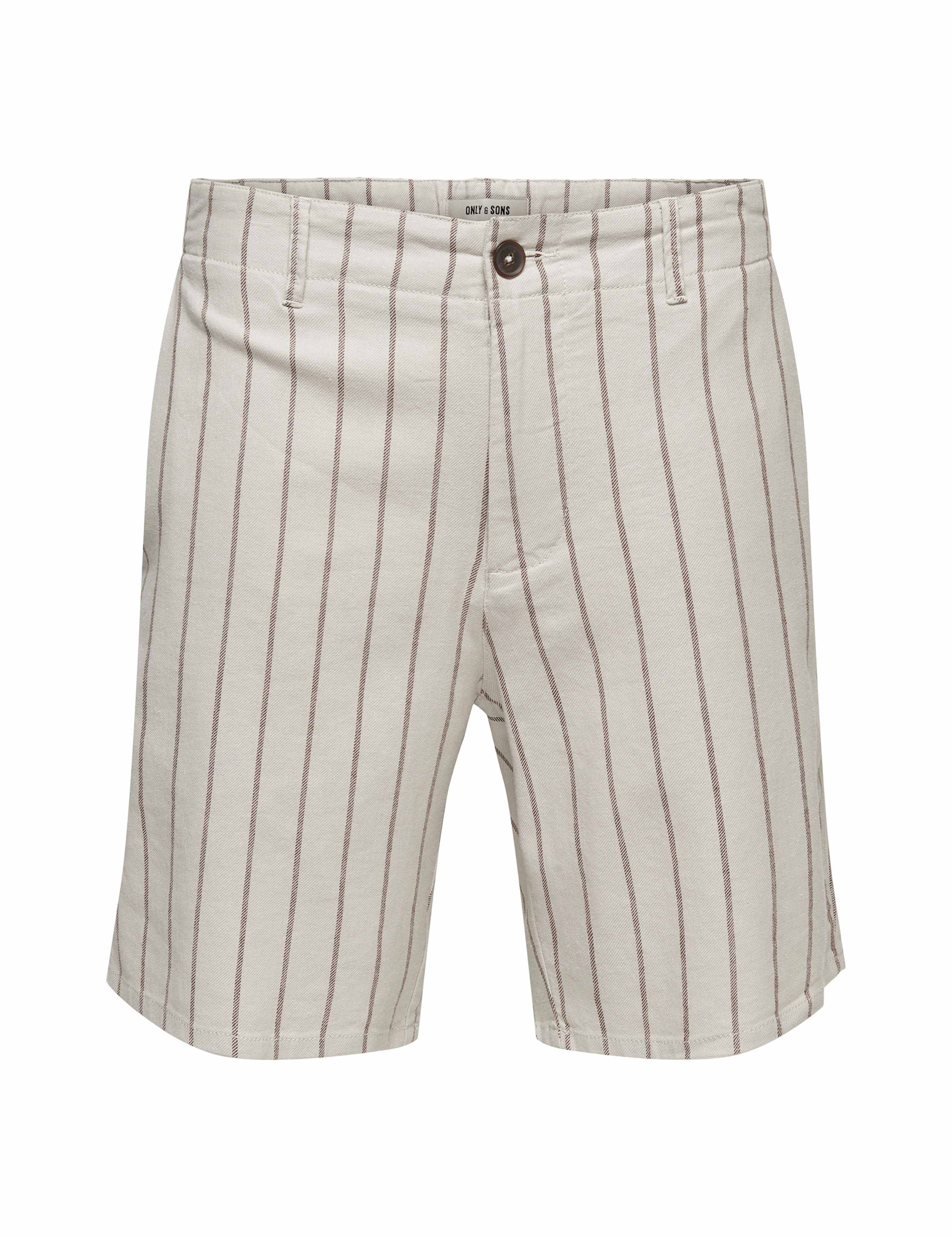 Loose Fit Cotton Linen Blend Chino Shorts 1 of 2