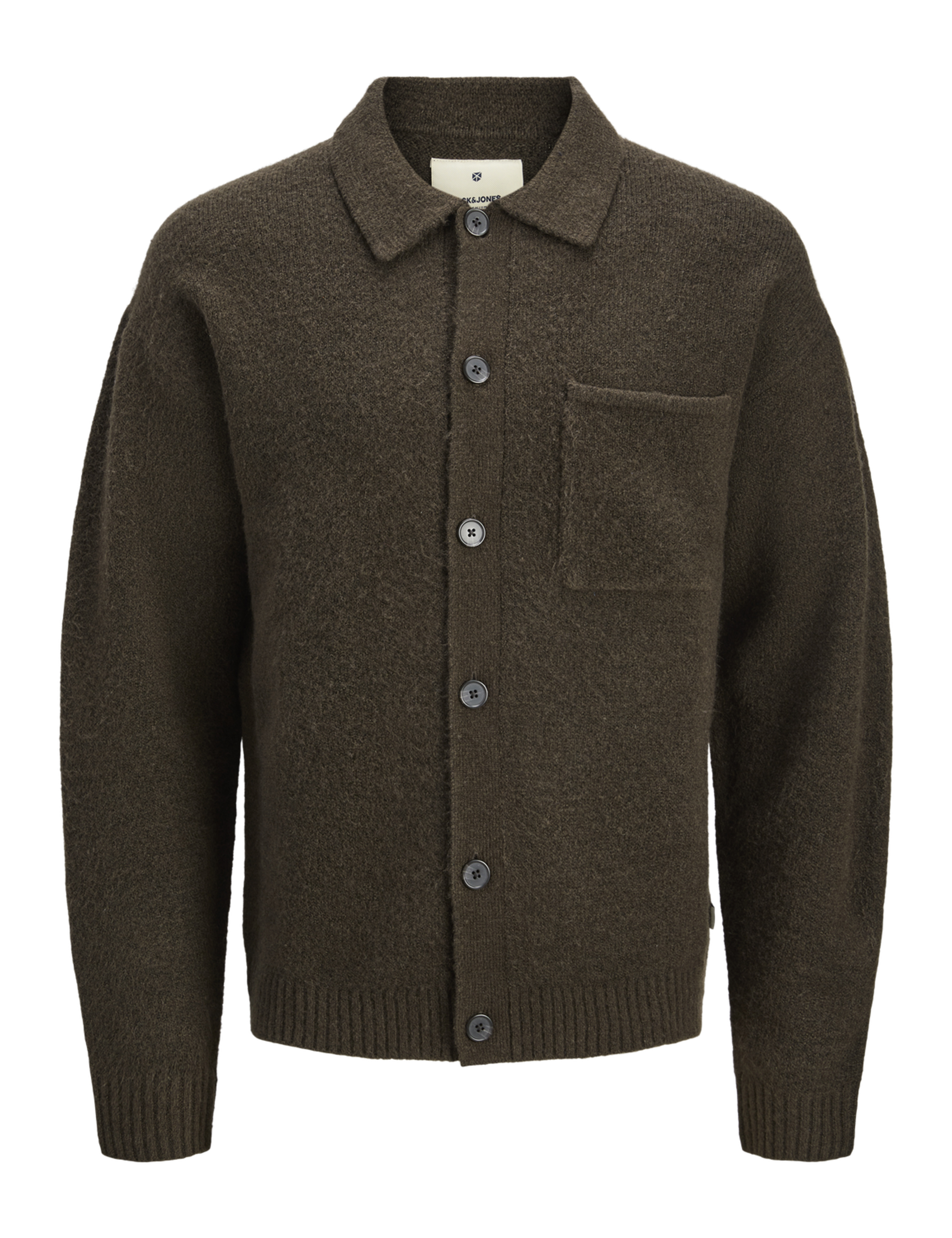 Collared Neck Cardigan with Wool 2 of 5