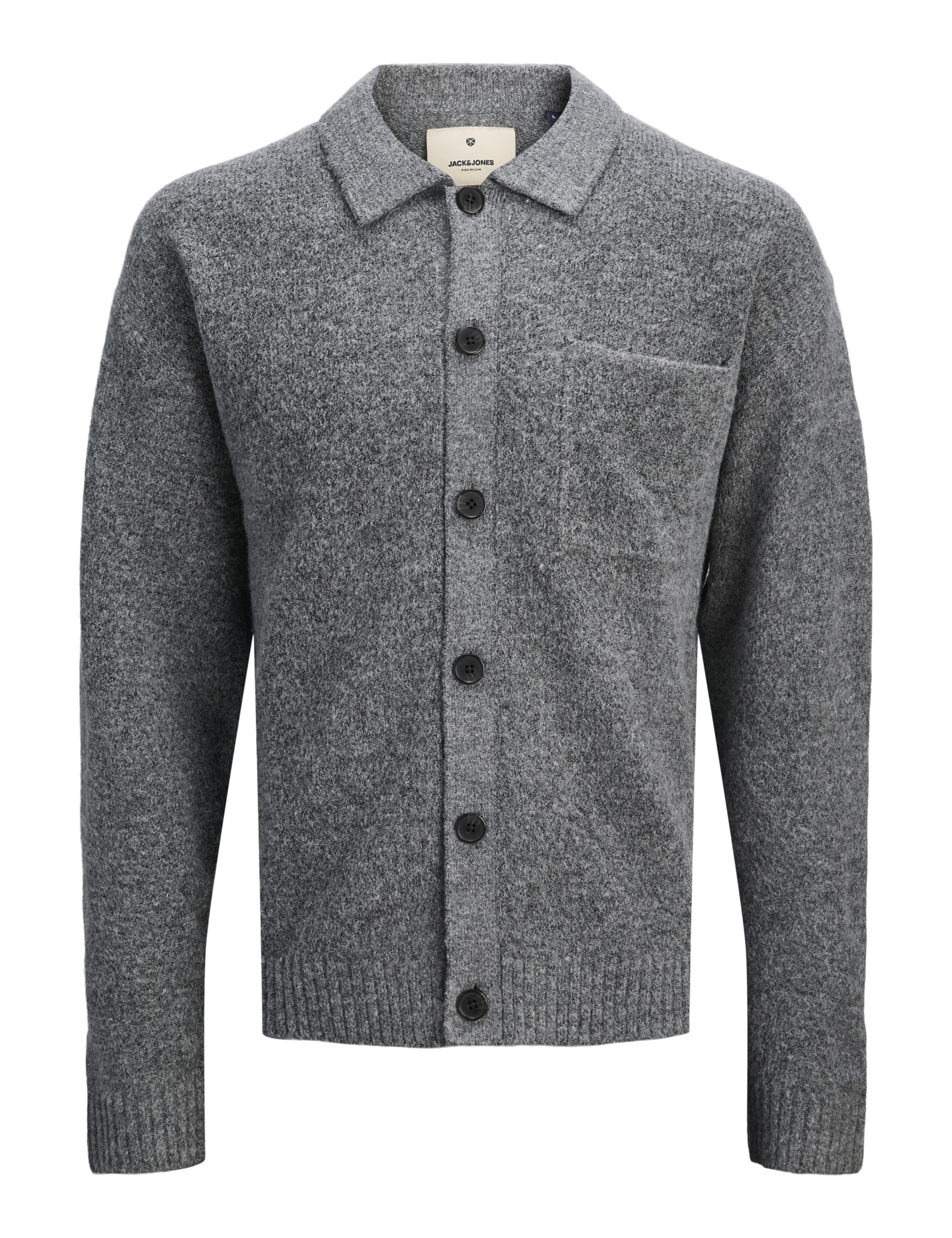 Collared Neck Cardigan with Wool 2 of 5