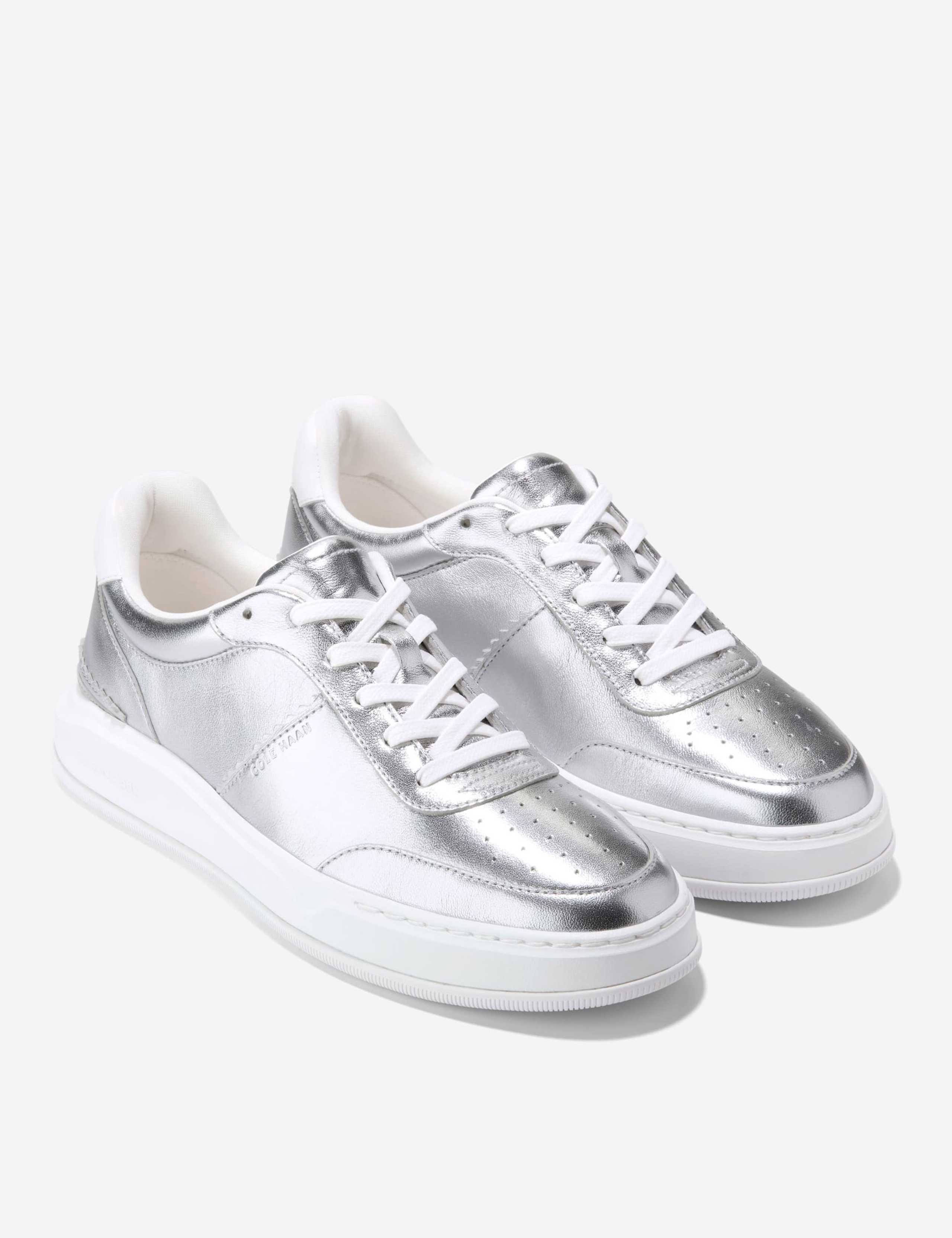Grandpro Carissa Leather Metallic Trainers 2 of 6