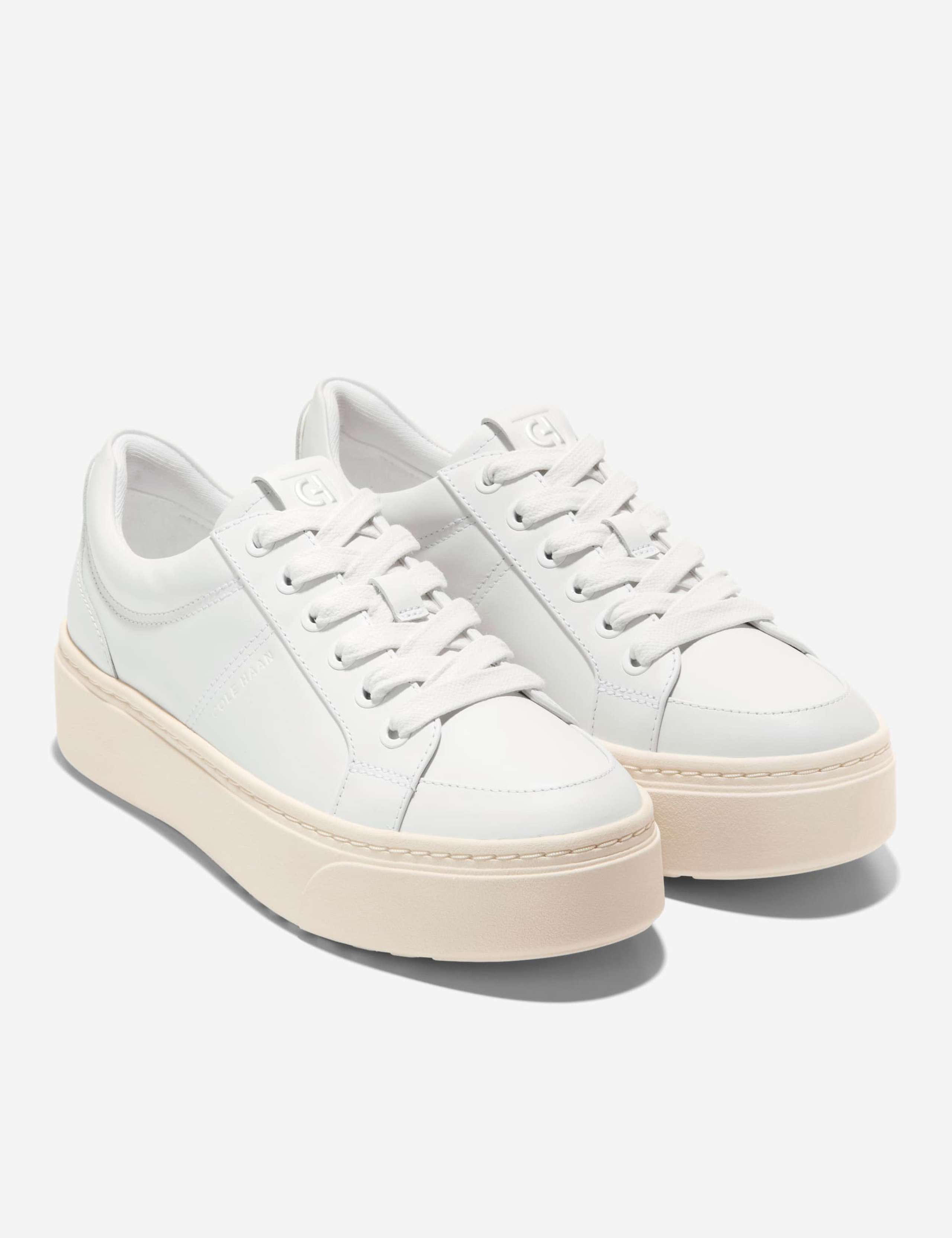 Leather Lace Up Platform Trainers 2 of 6