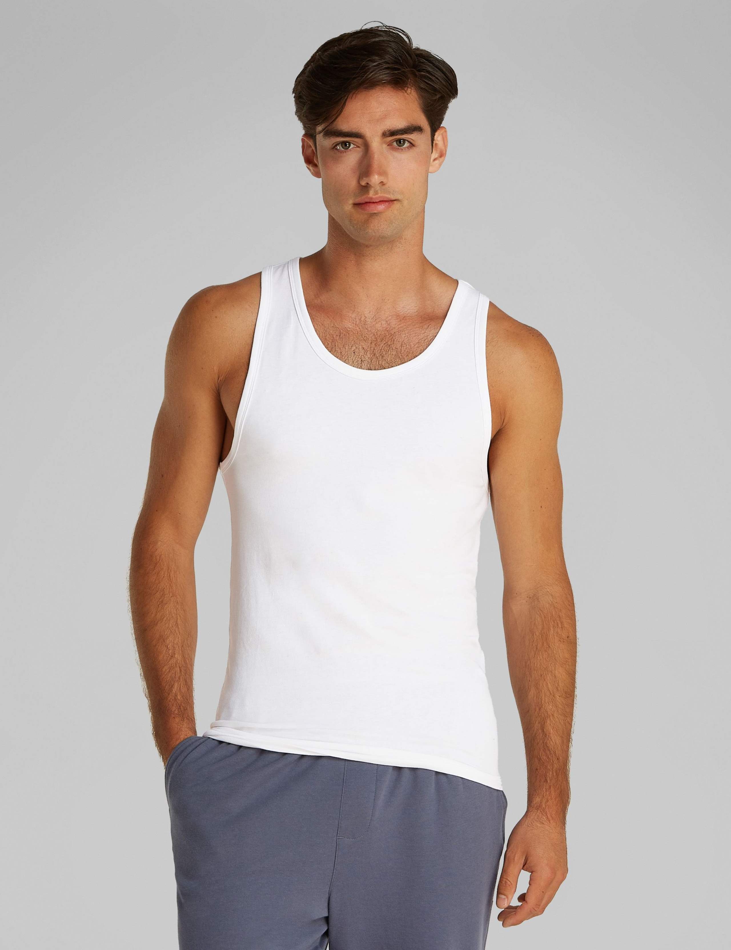 3 Pack Cotton Rich Sleeveless Vests 1 of 5