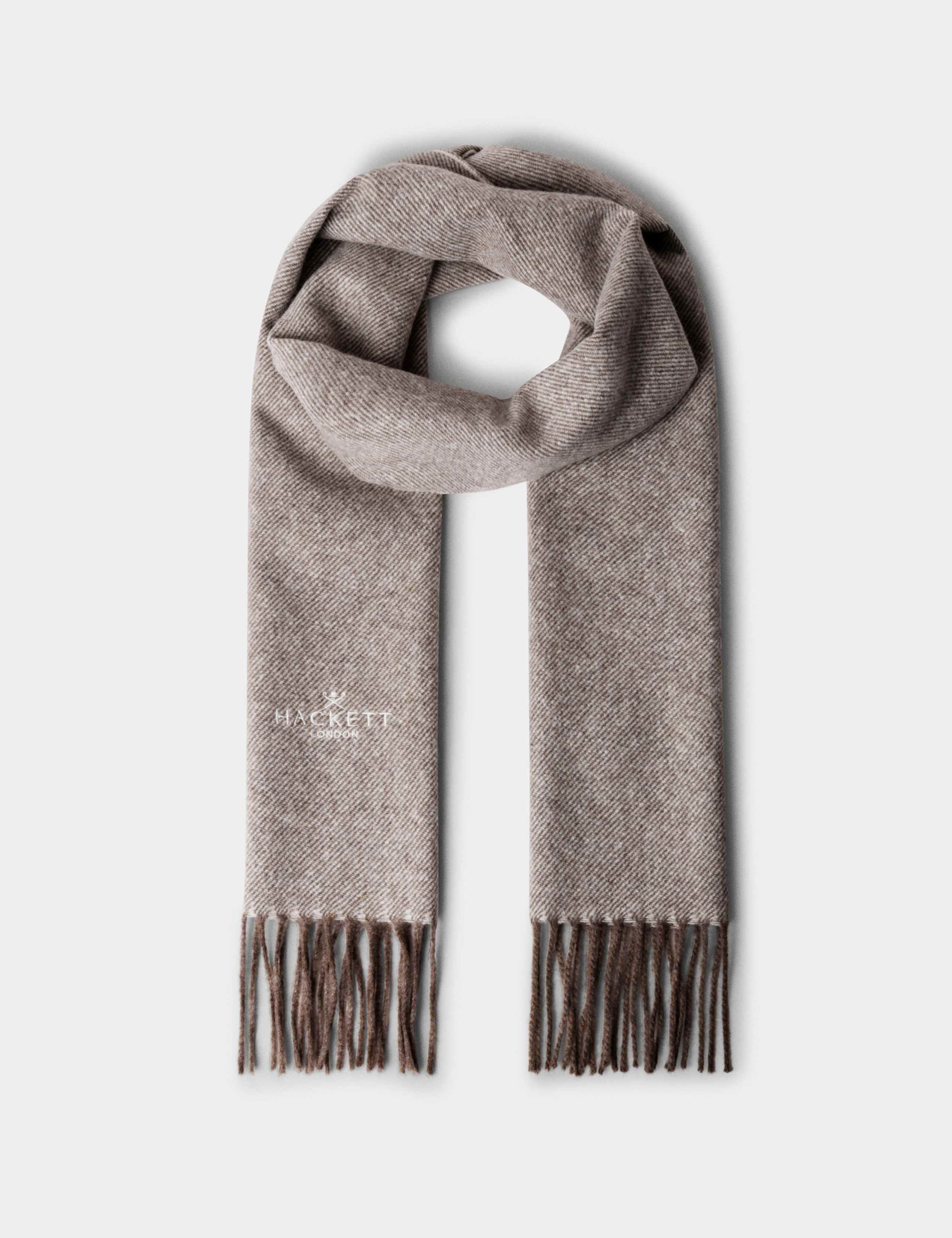 Wool Cashmere Blend Twill Scarf 1 of 3