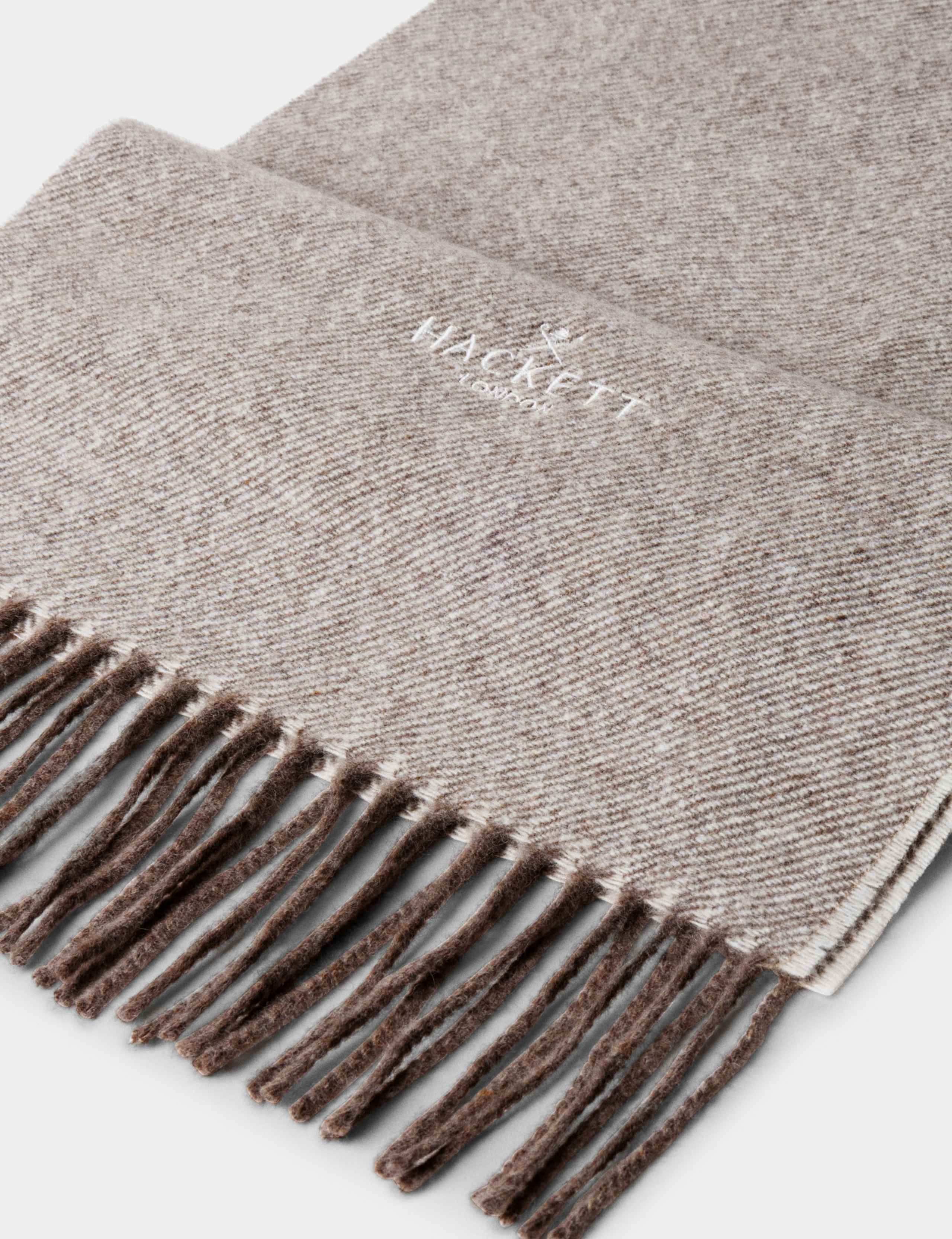 Wool Cashmere Blend Twill Scarf 2 of 3