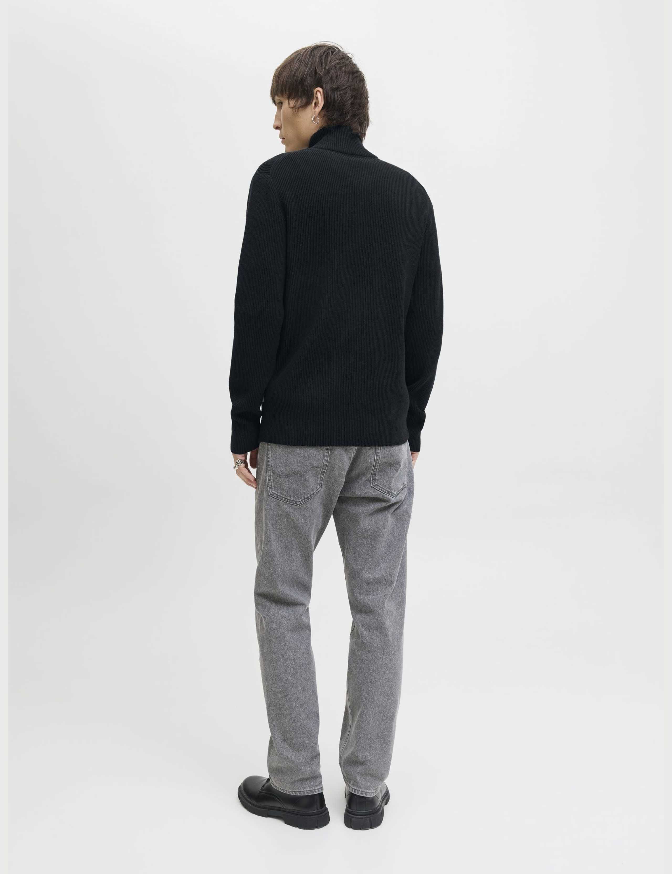 Cotton Blend Ribbed Zip Up Cardigan 5 of 5
