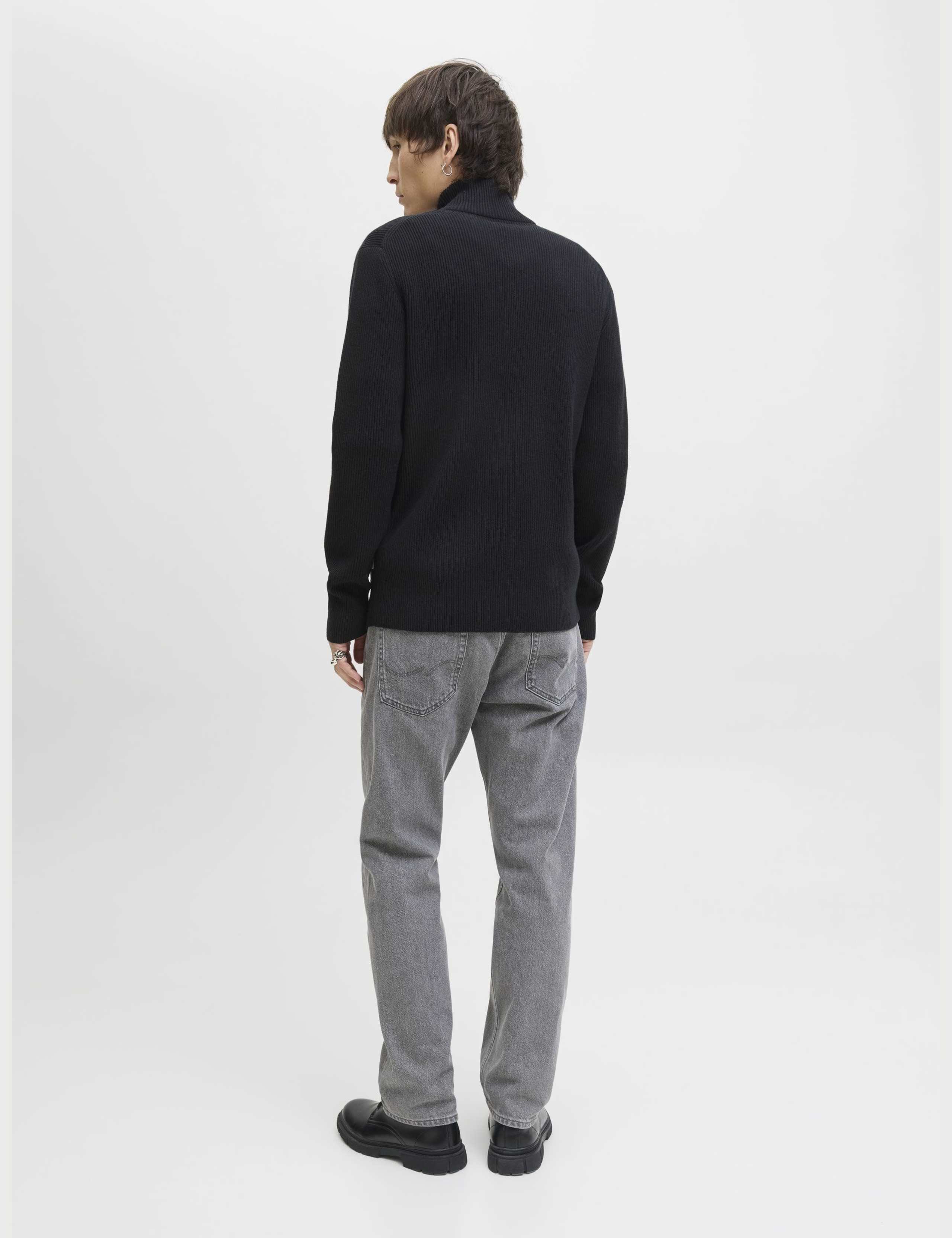 Cotton Blend Ribbed Zip Up Cardigan 5 of 5