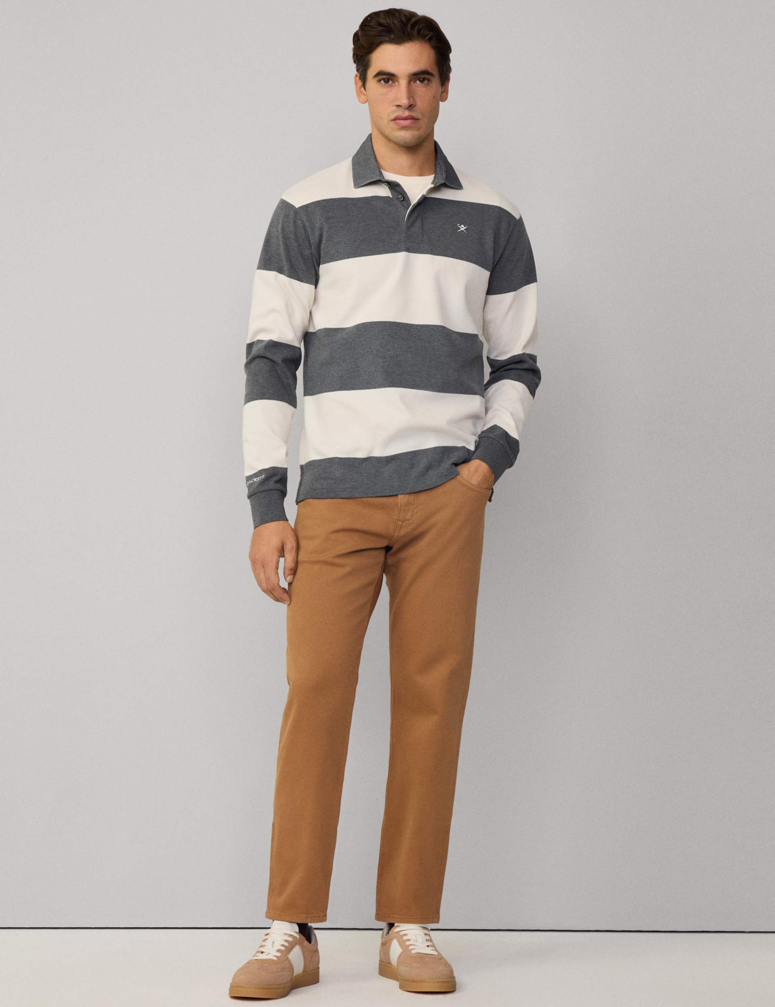 Pure Cotton Striped Long Sleeve Rugby Shirt 3 of 7