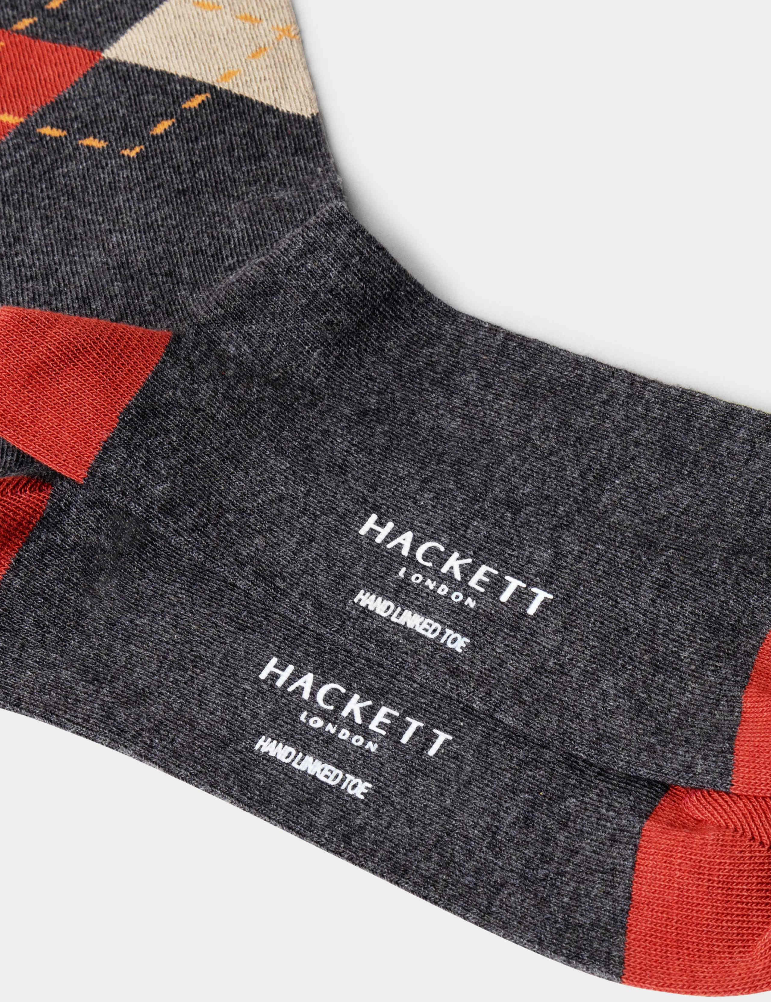 2 Pack Argyle & Polka Dot Cotton Rich Socks 3 of 4
