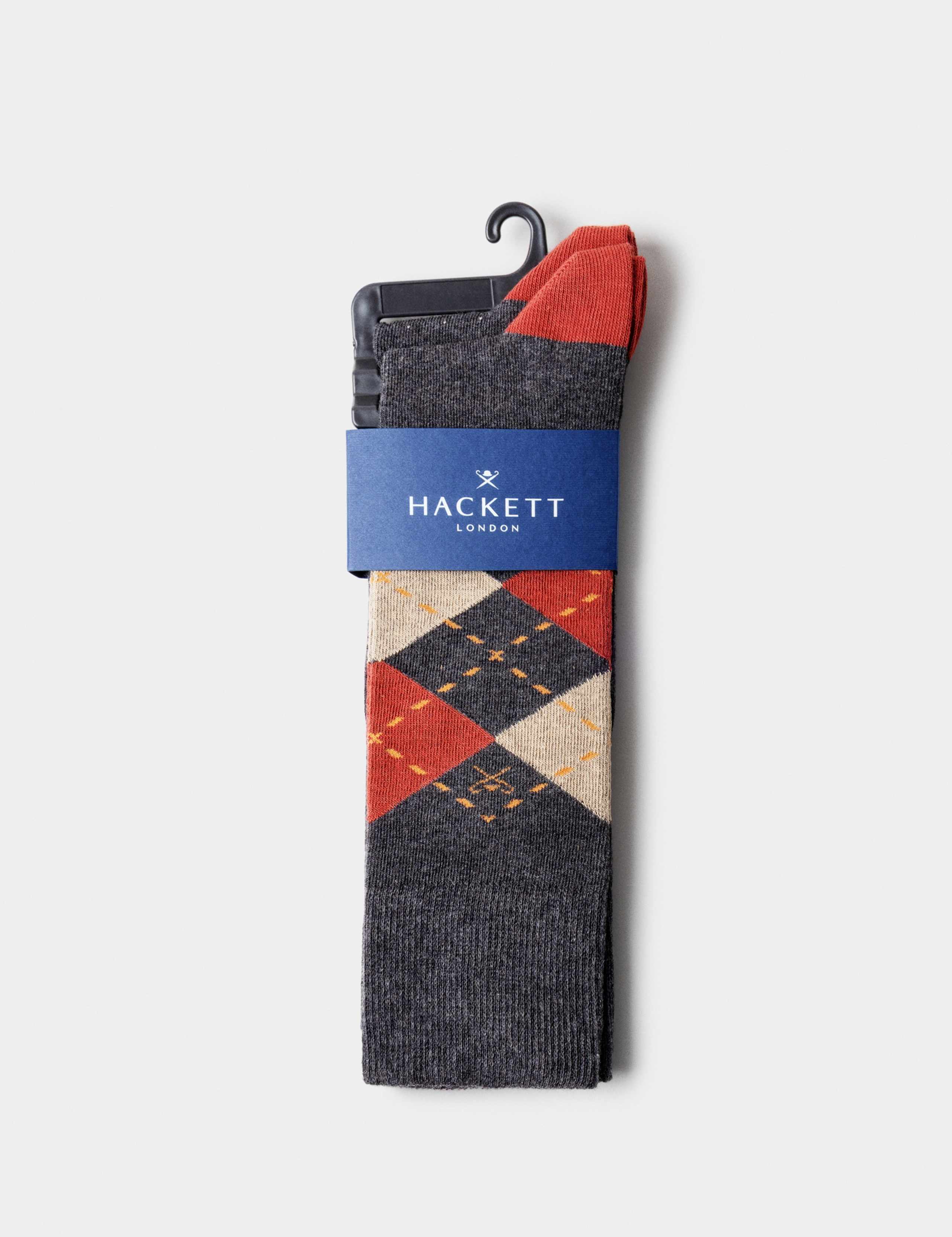 2 Pack Argyle & Polka Dot Cotton Rich Socks 4 of 4