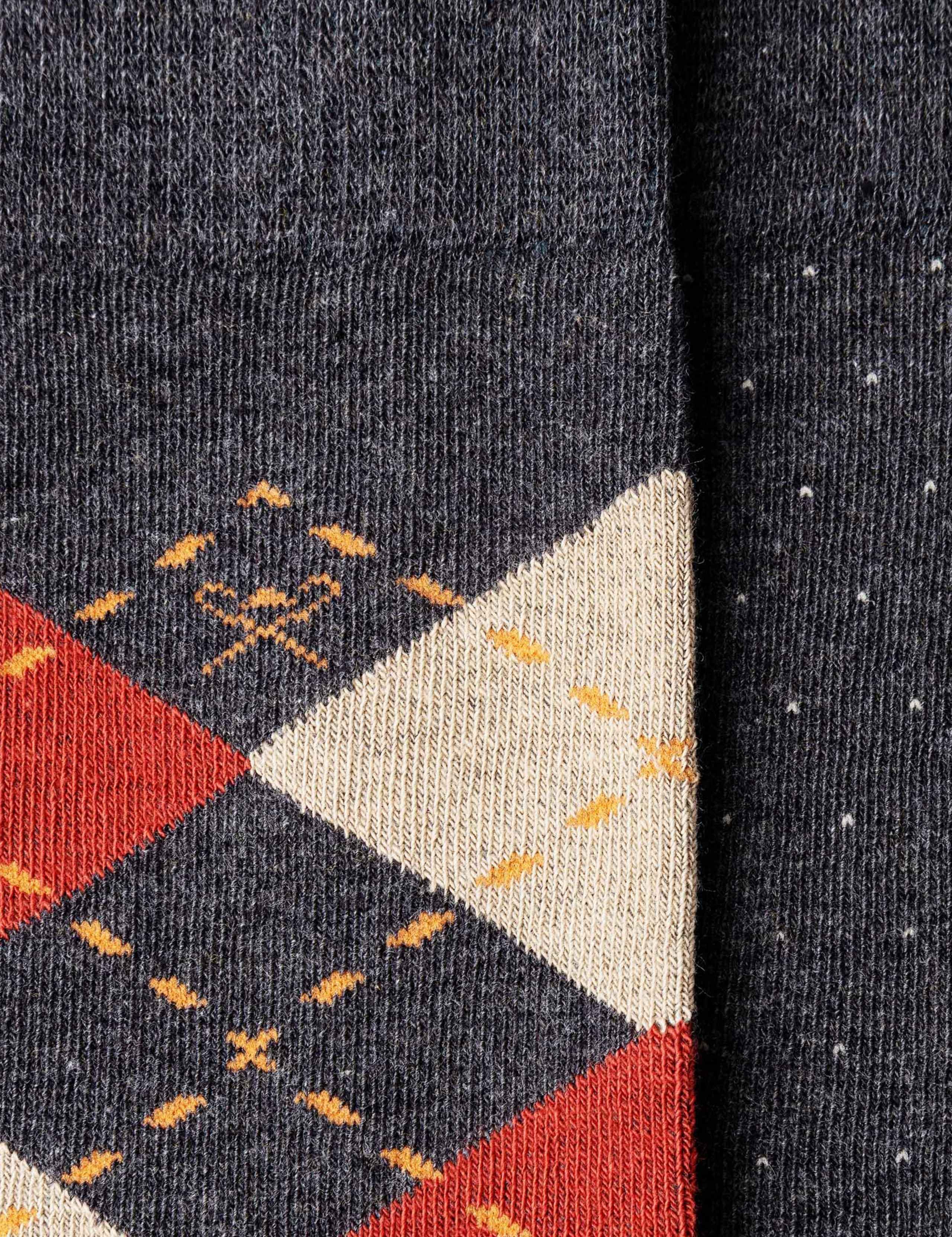 2 Pack Argyle & Polka Dot Cotton Rich Socks 2 of 4