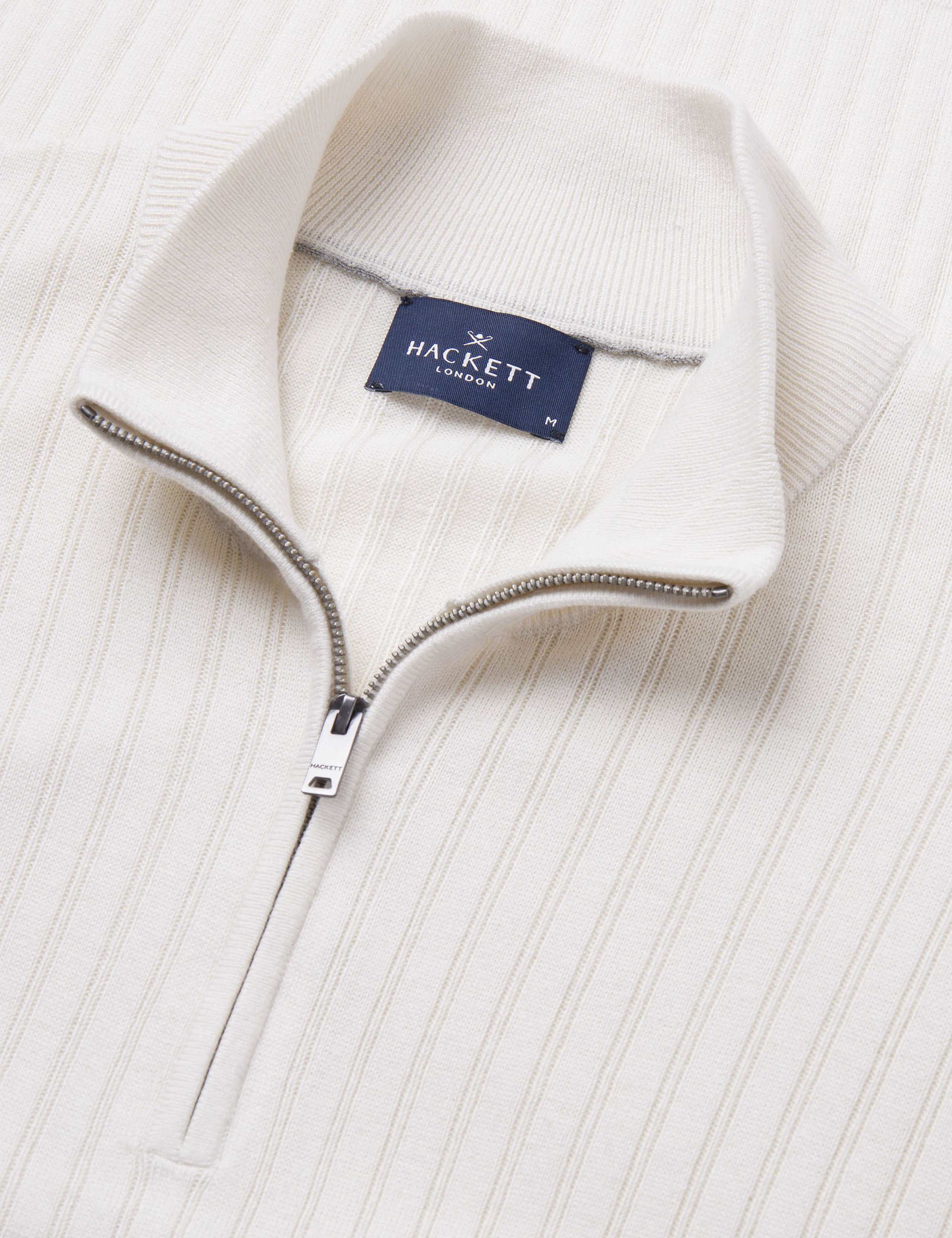 Cotton Rich Textured Half Zip Sweatshirt 2 of 2