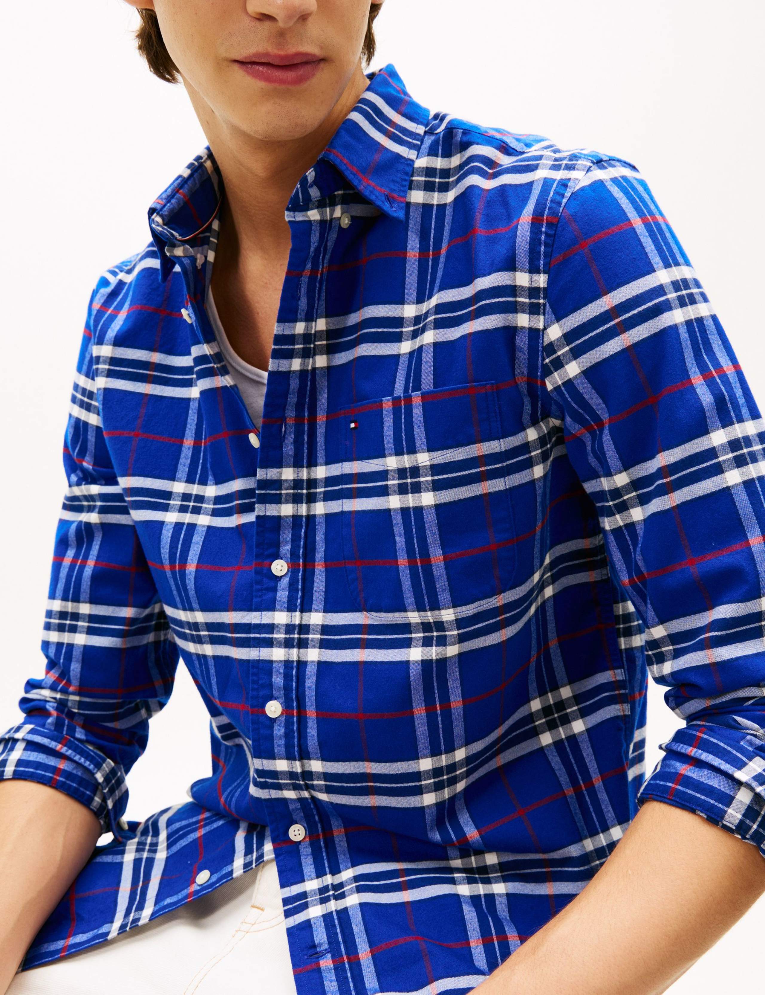 Regular Fit Brushed Cotton Check Oxford Shirt 5 of 5