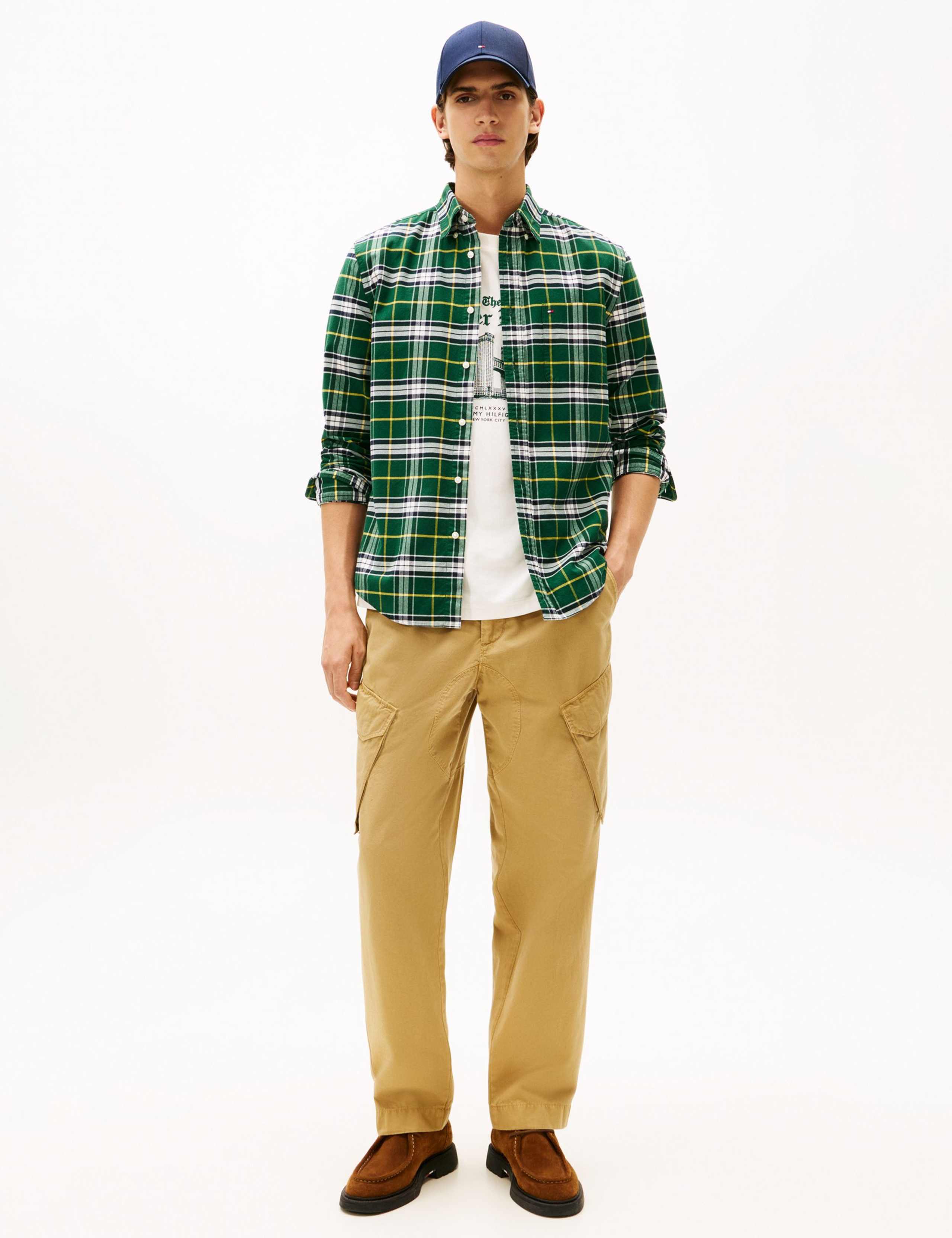 Regular Fit Brushed Cotton Check Oxford Shirt 3 of 5