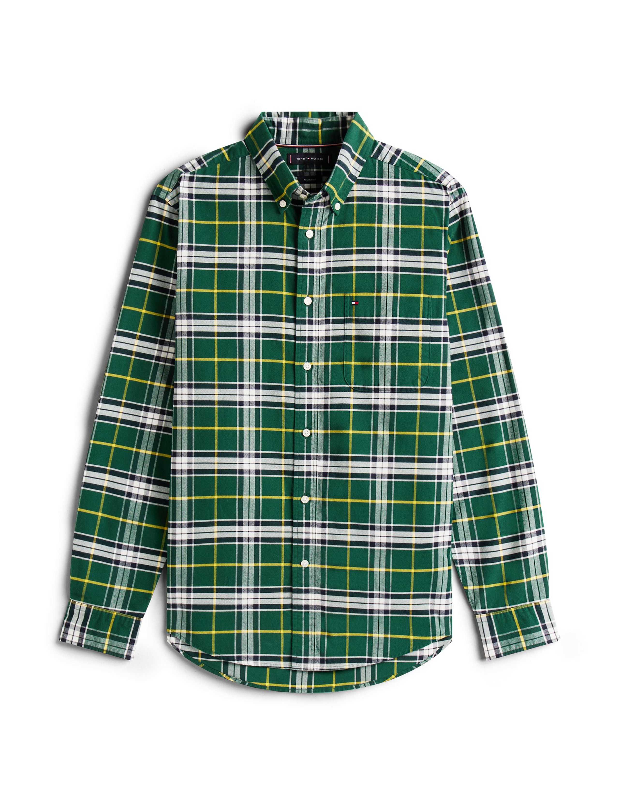 Regular Fit Brushed Cotton Check Oxford Shirt 2 of 5