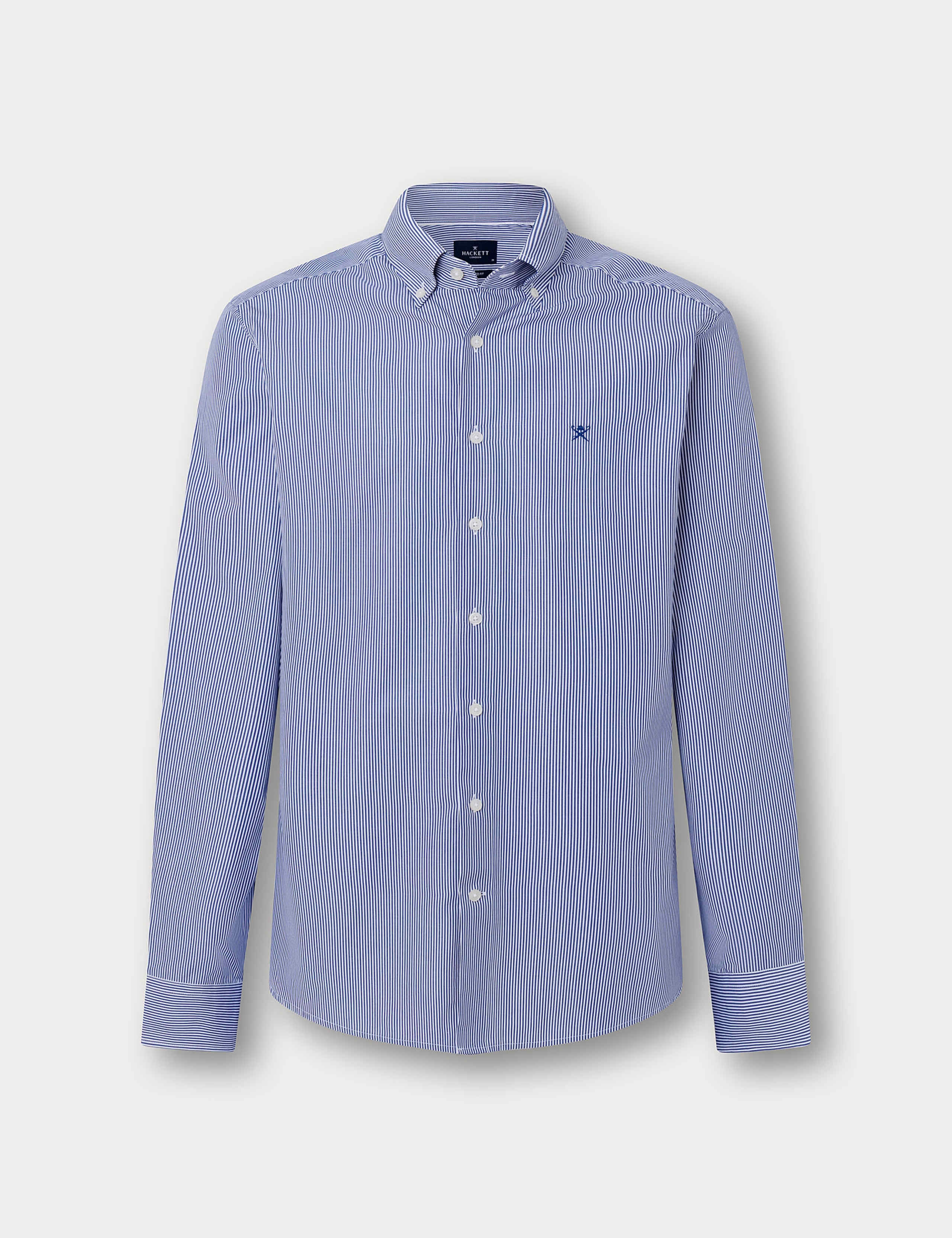 Tailored Fit Pure Cotton Striped Oxford Shirt 1 of 2