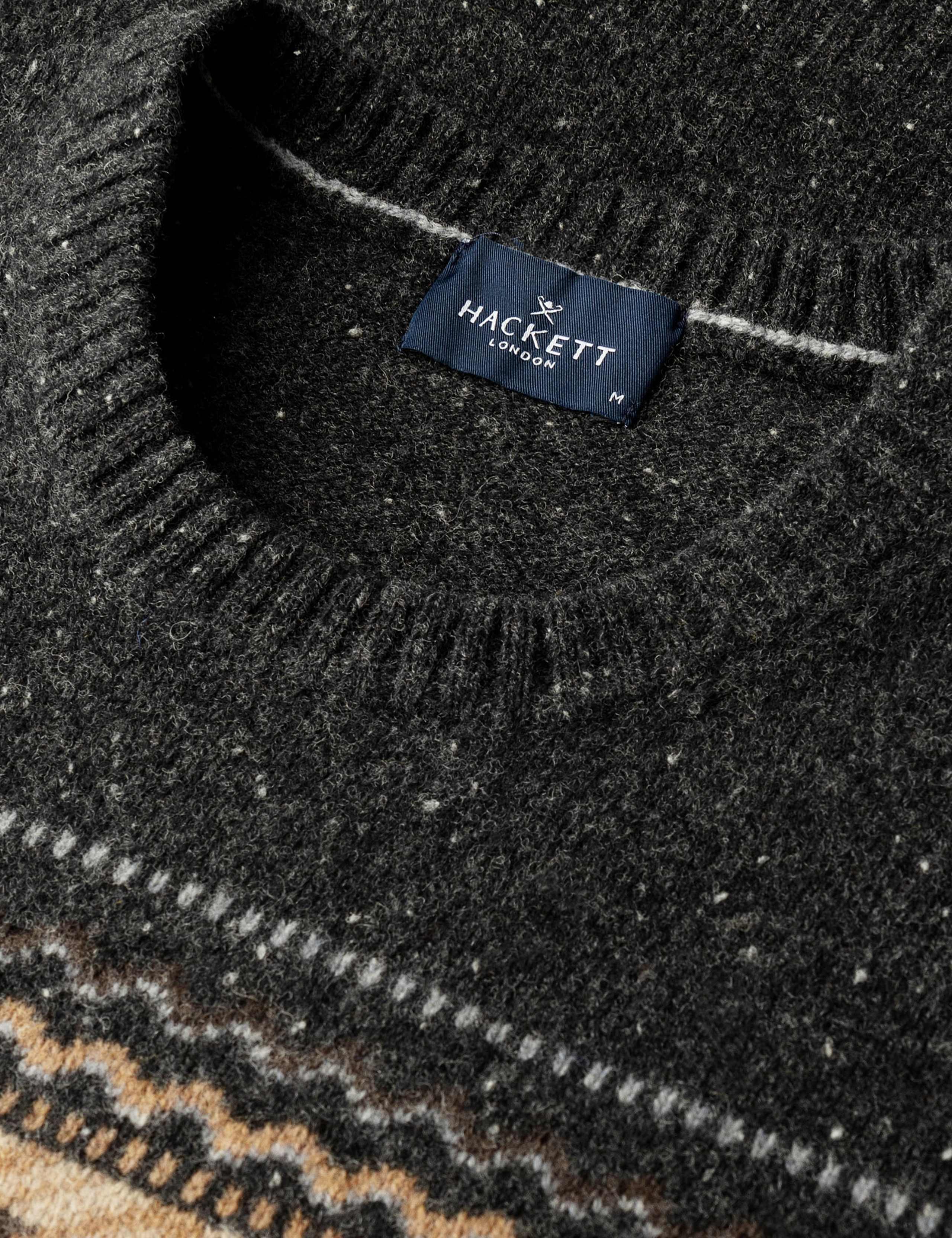 Pure Merino Wool Fair Isle Crew Neck Jumper 2 of 7