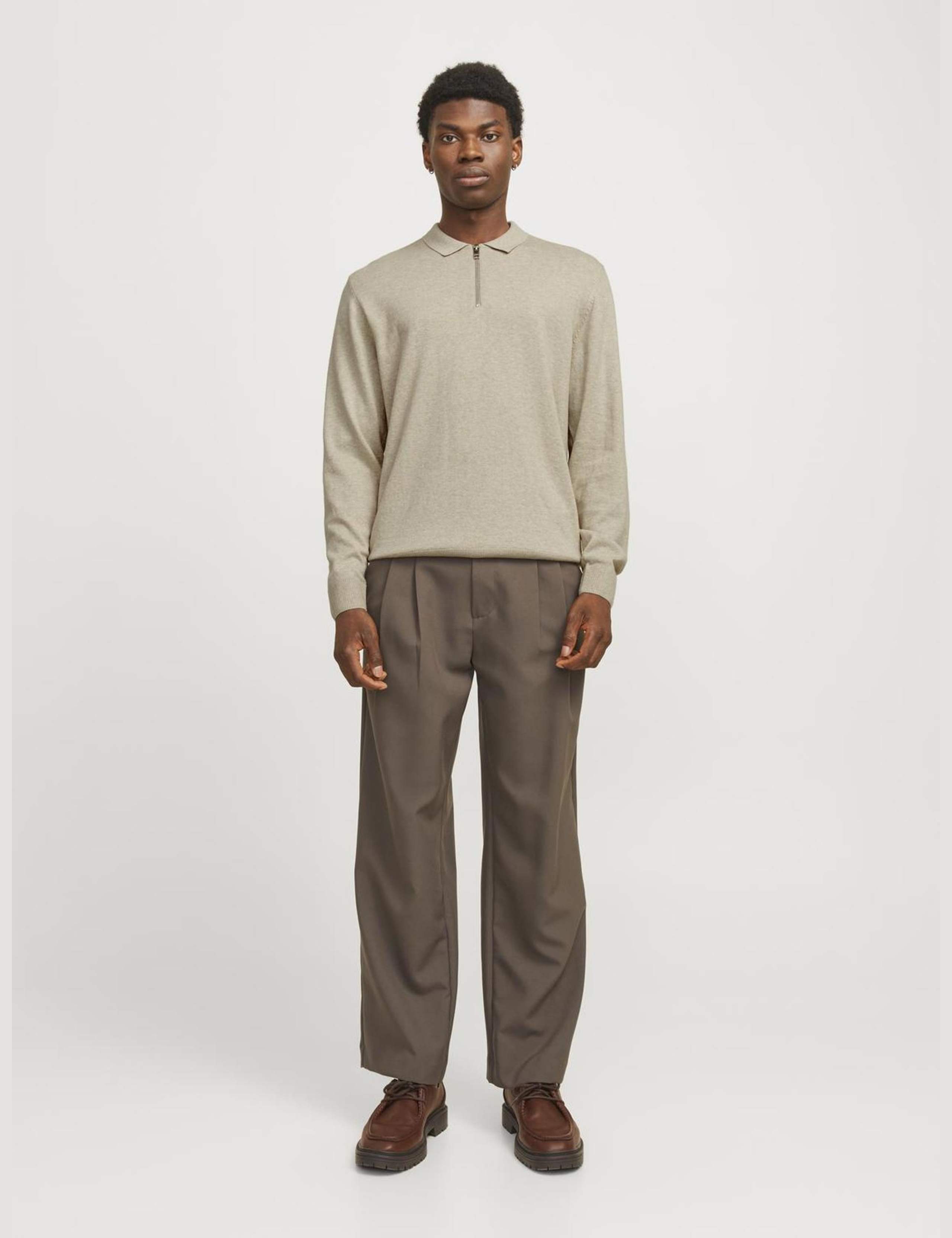 Cotton Rich Half Zip Knitted Jumper 4 of 7