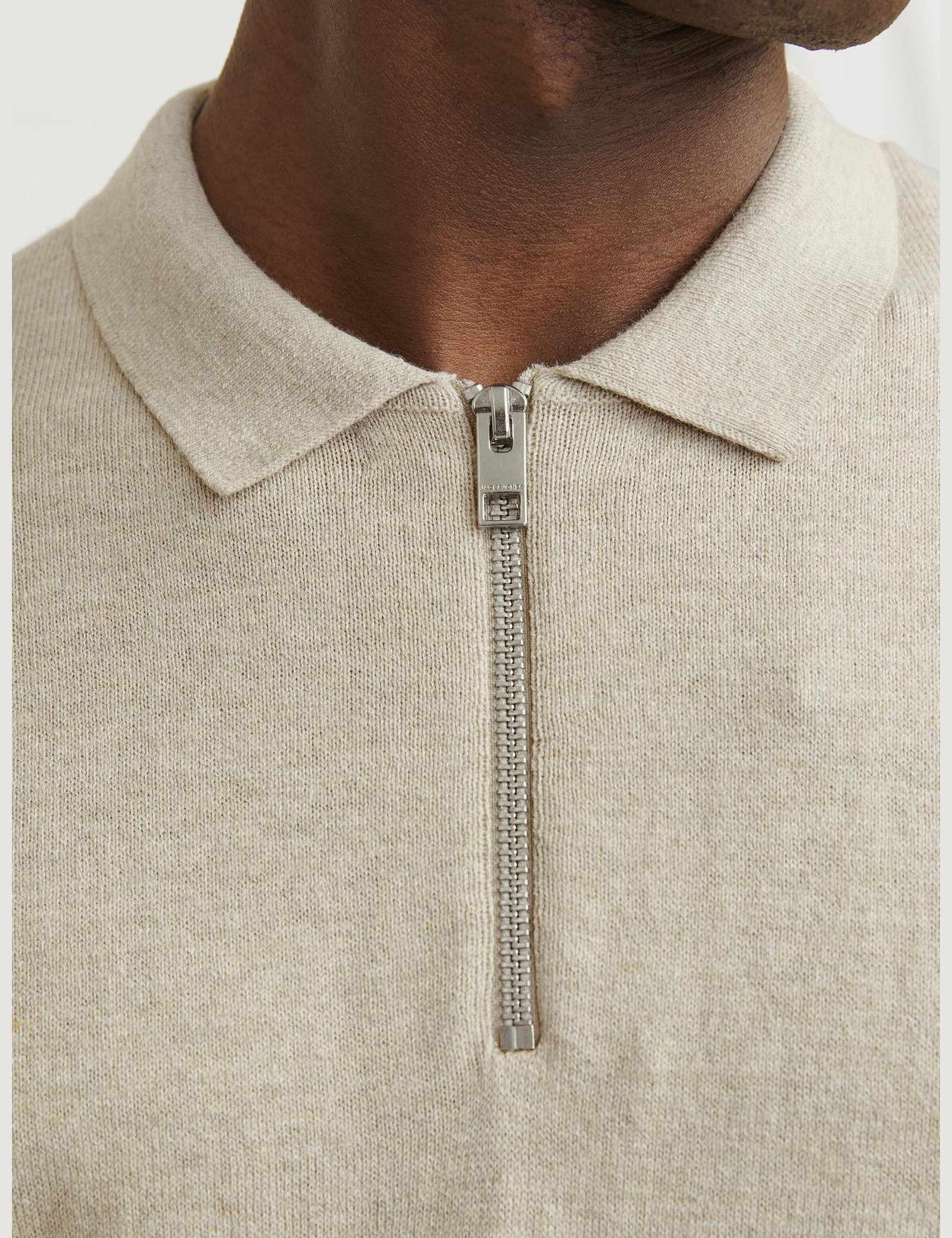 Cotton Rich Half Zip Knitted Jumper 6 of 7