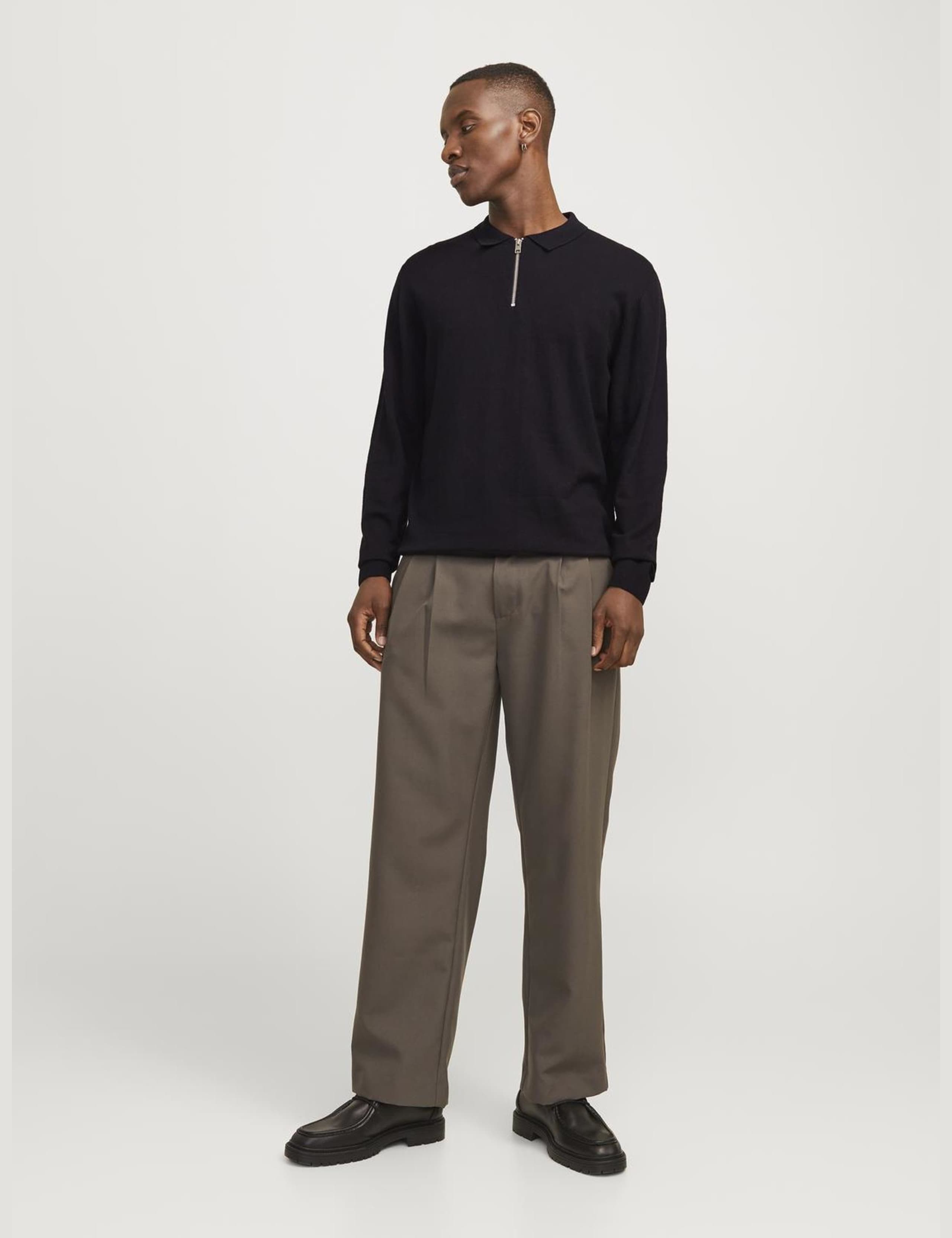 Cotton Rich Half Zip Knitted Jumper 4 of 7