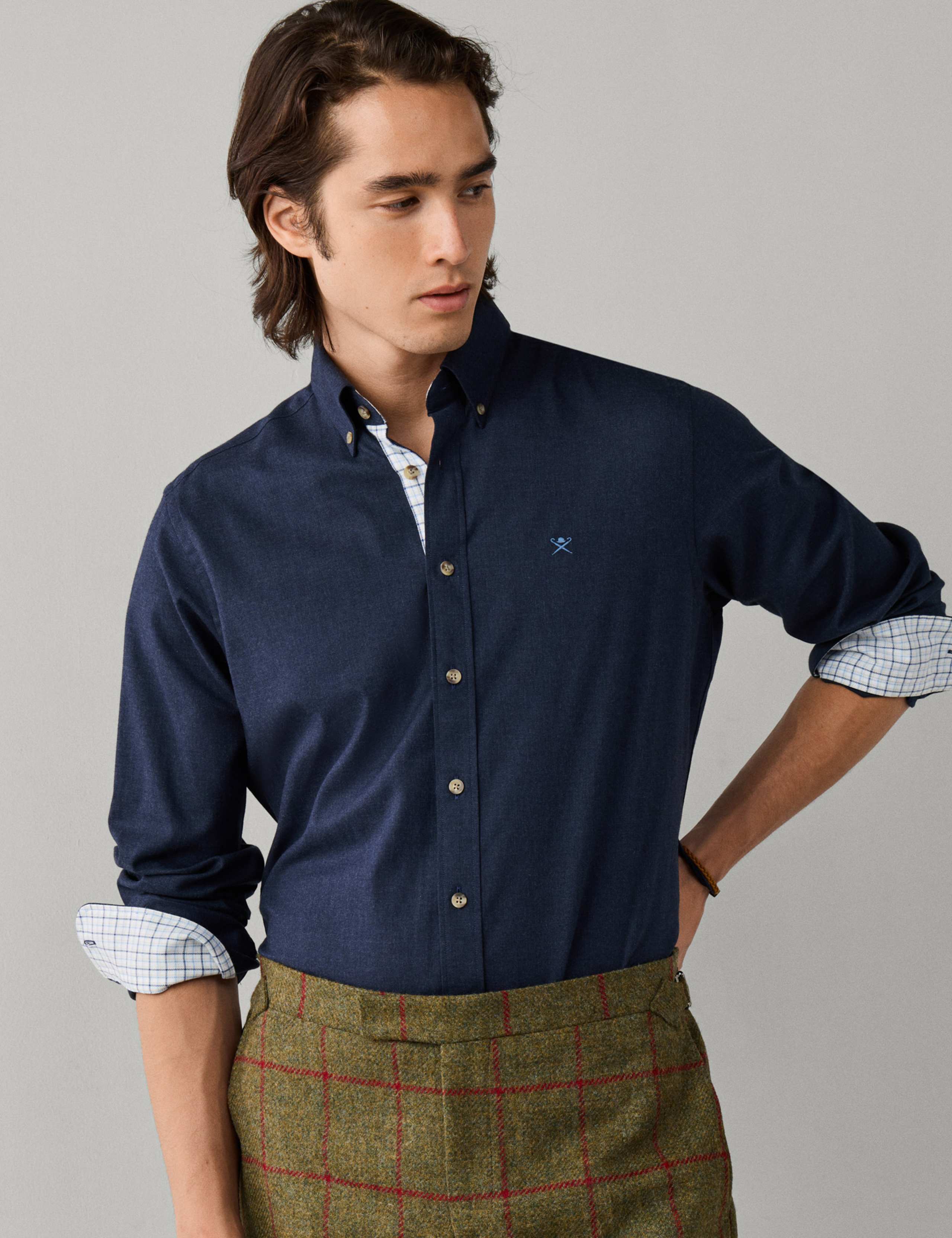 Tailored Fit Pure Cotton Flannel Shirt 2 of 6