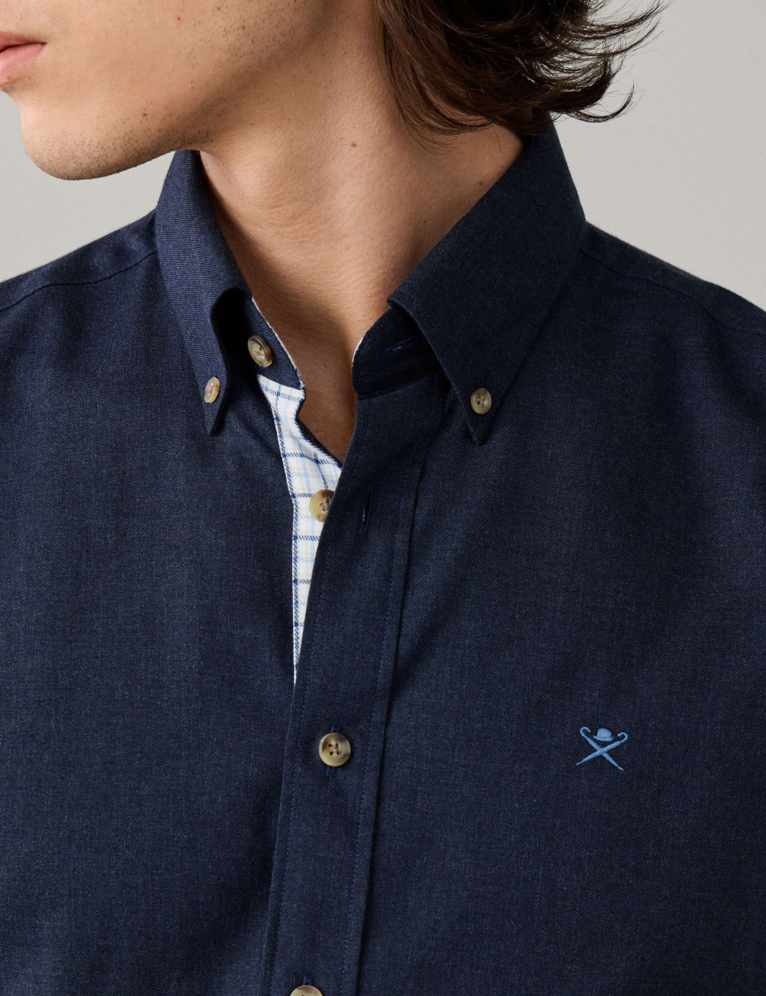 Tailored Fit Pure Cotton Flannel Shirt 4 of 6