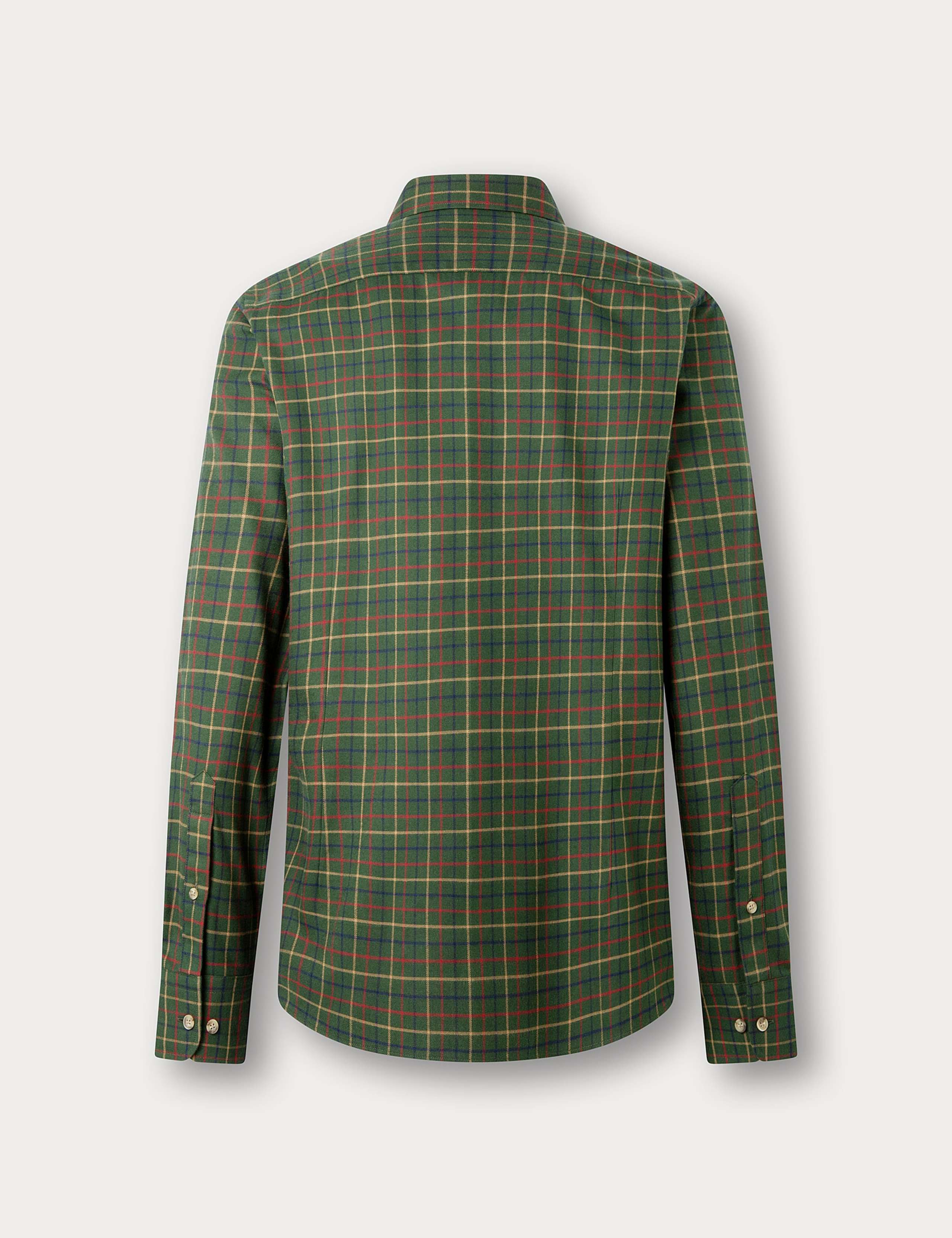Tailored Fit Pure Cotton Check Flannel Shirt 2 of 2