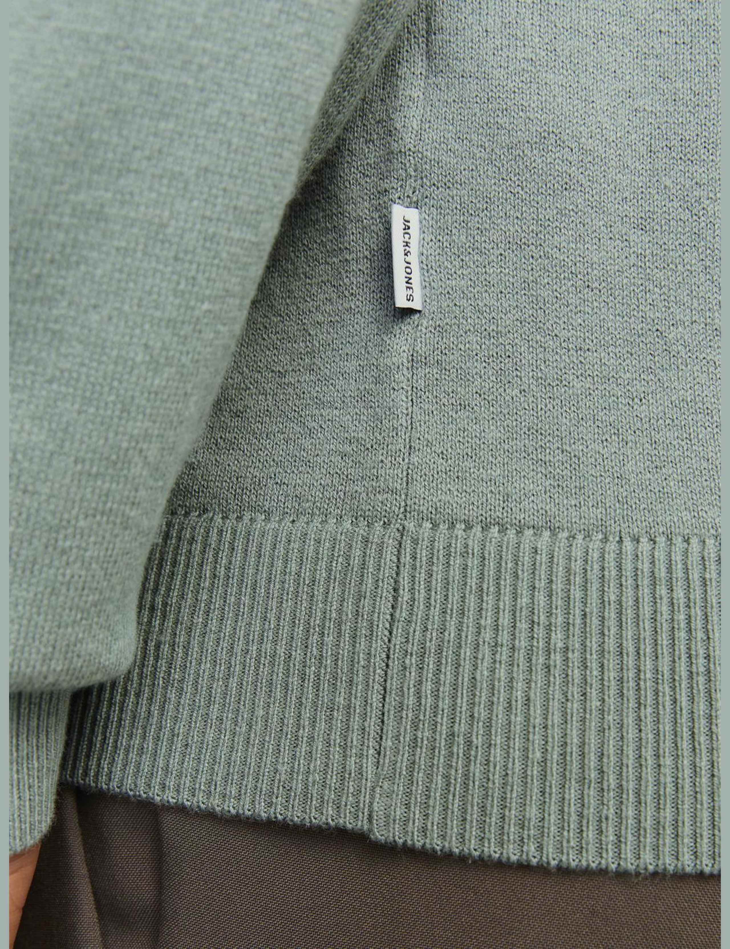 Cotton Rich Funnel Neck Half Zip Jumper 7 of 9