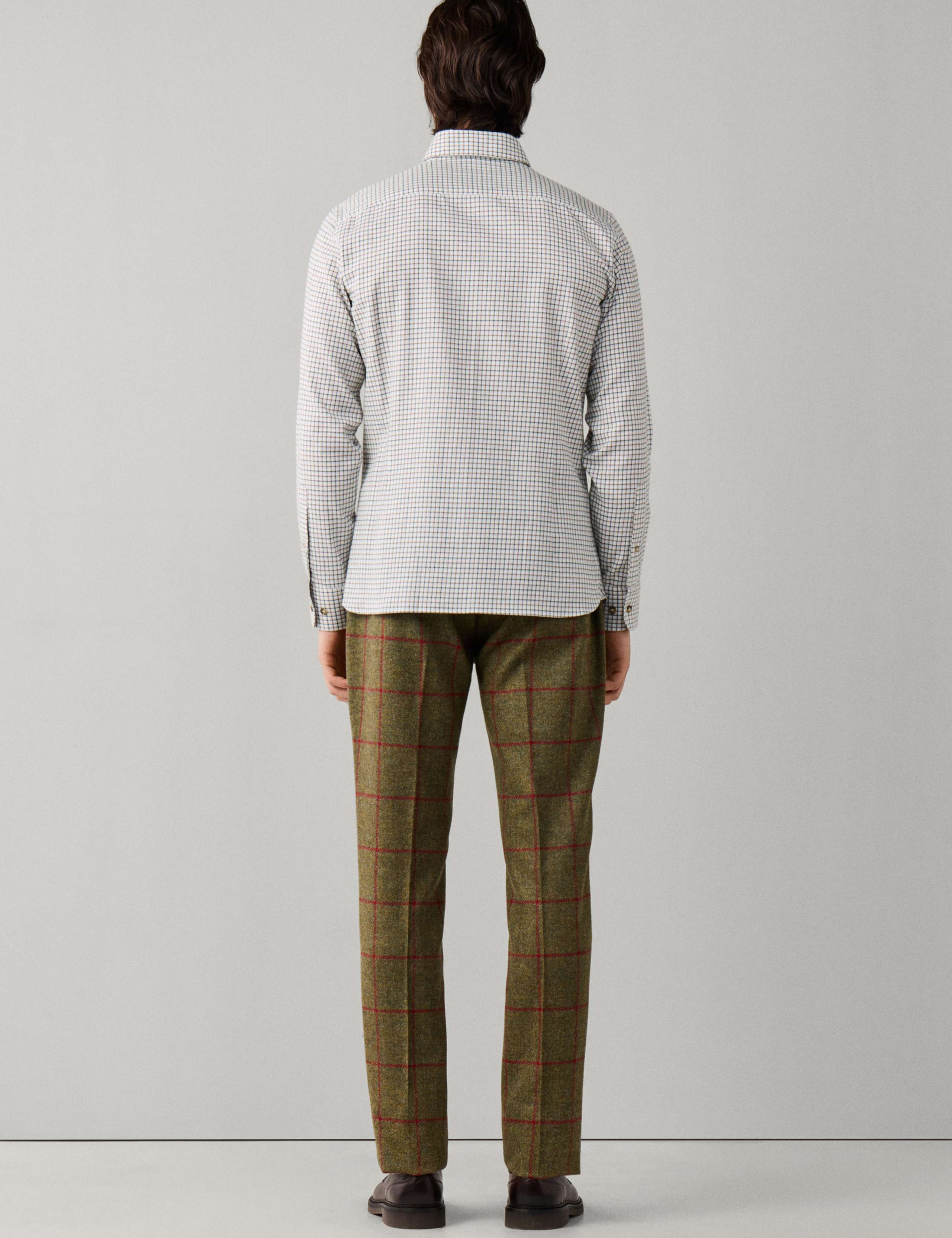 Tailored Fit Pure Cotton Check Flannel Shirt 3 of 7