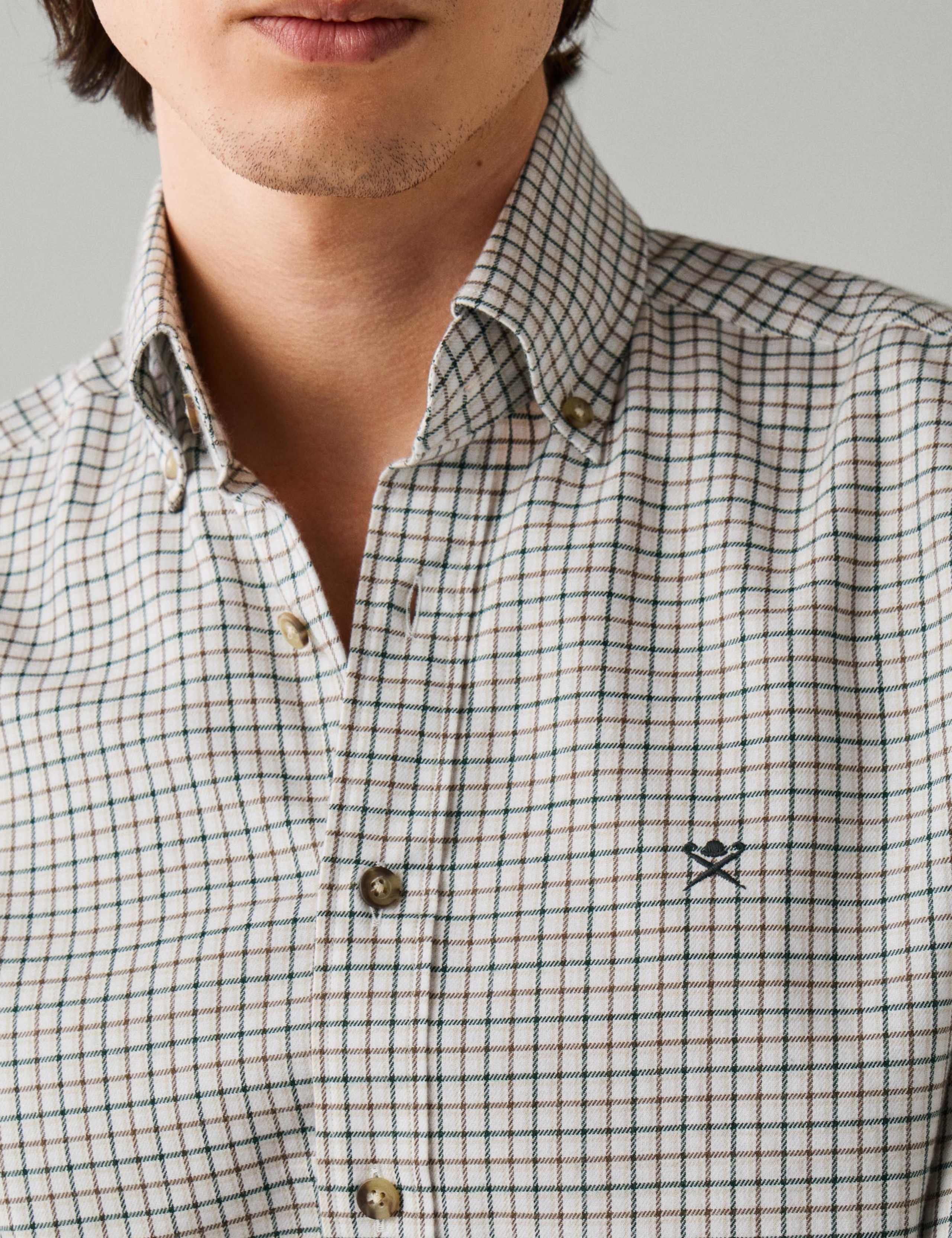 Tailored Fit Pure Cotton Check Flannel Shirt 6 of 7