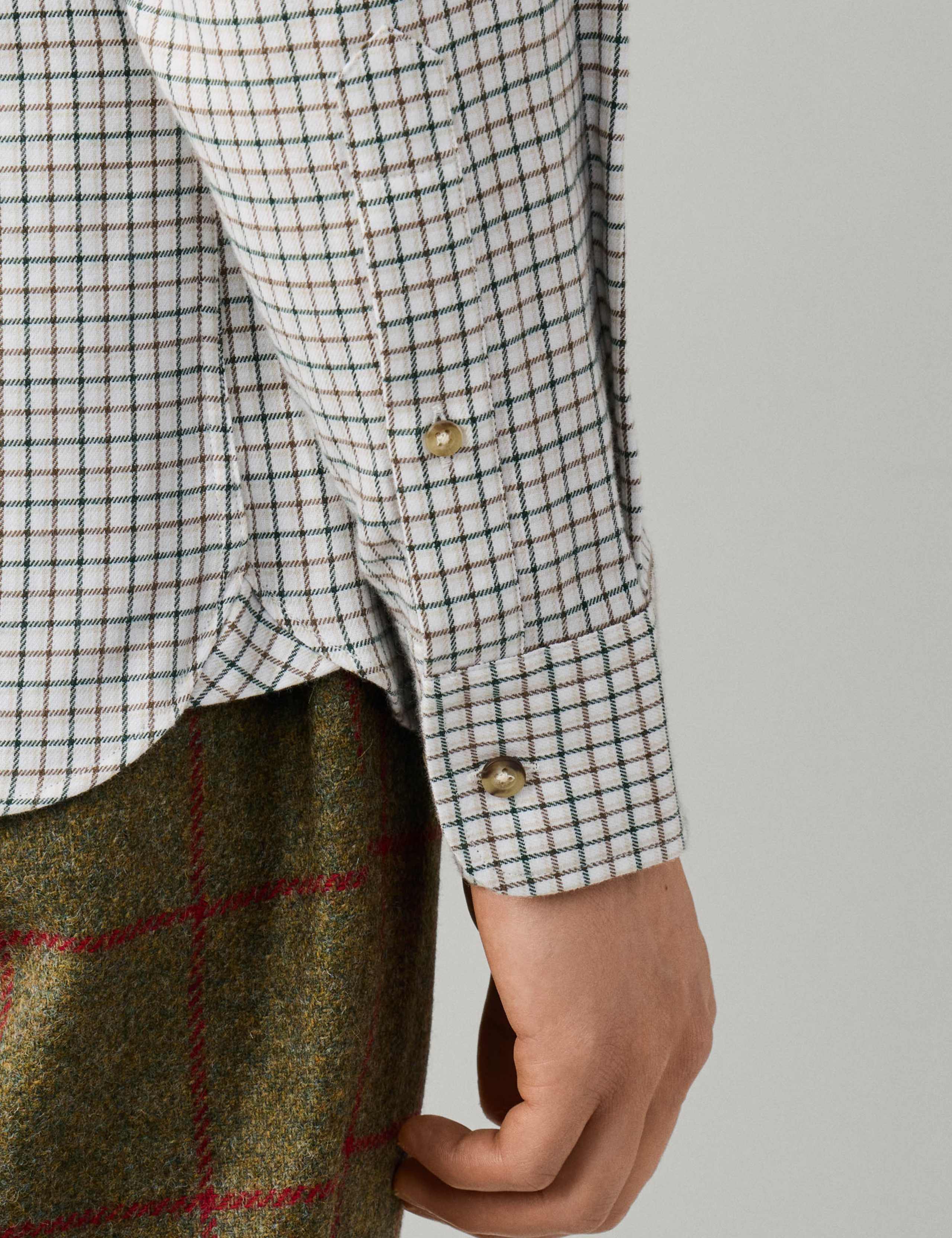 Tailored Fit Pure Cotton Check Flannel Shirt 7 of 7