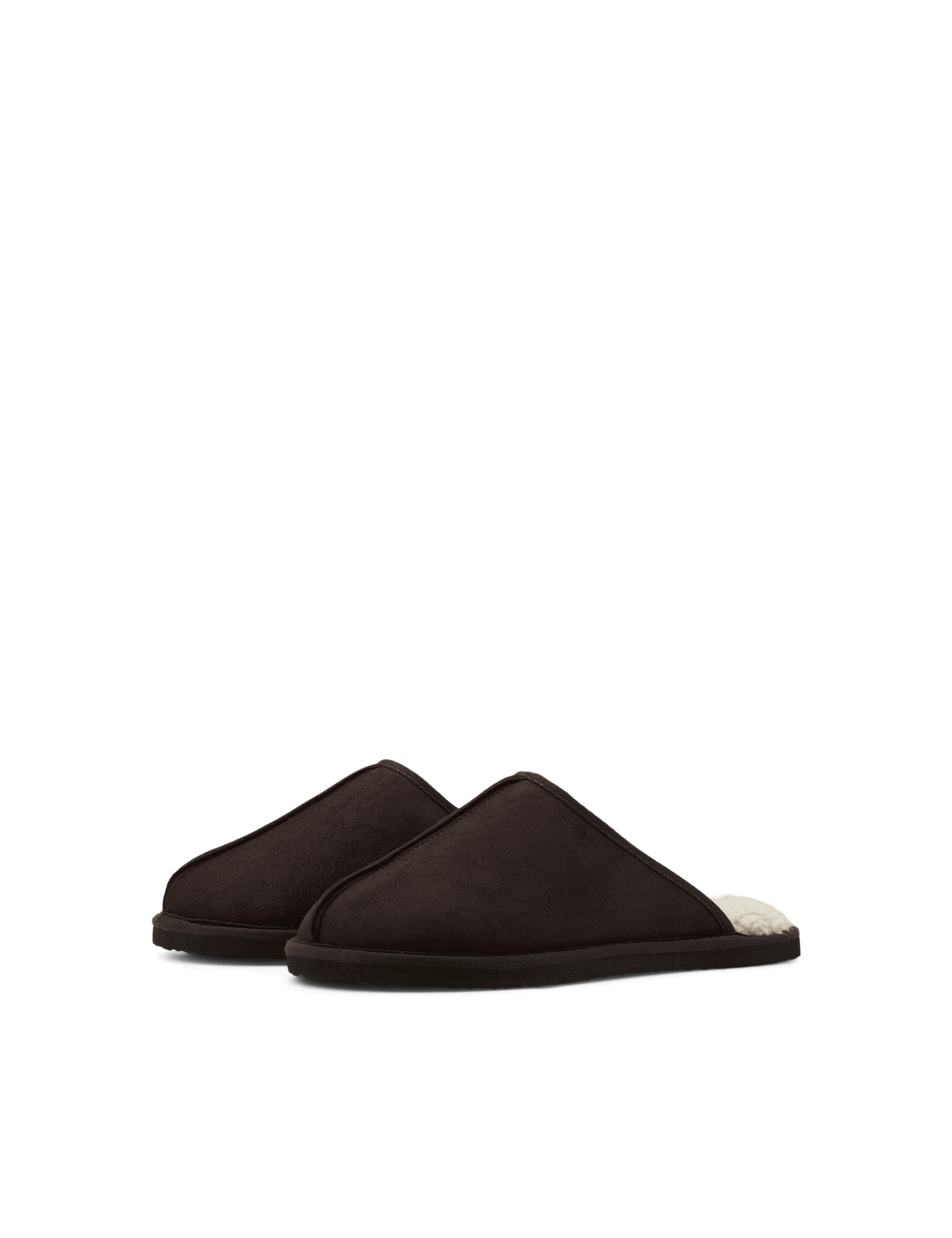 Faux Suede Fleece Lined Mule Slippers 3 of 7