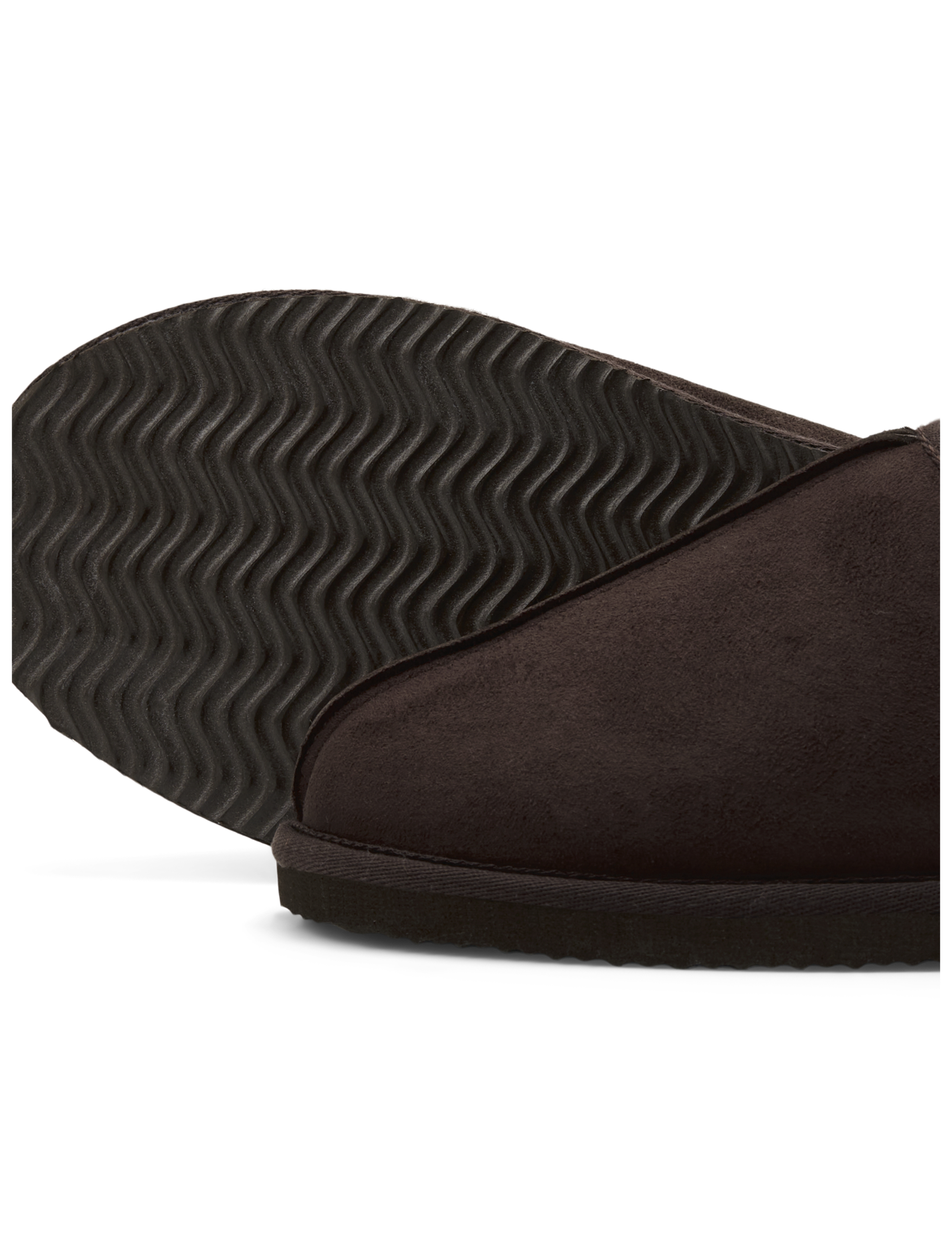 Faux Suede Fleece Lined Mule Slippers 4 of 7