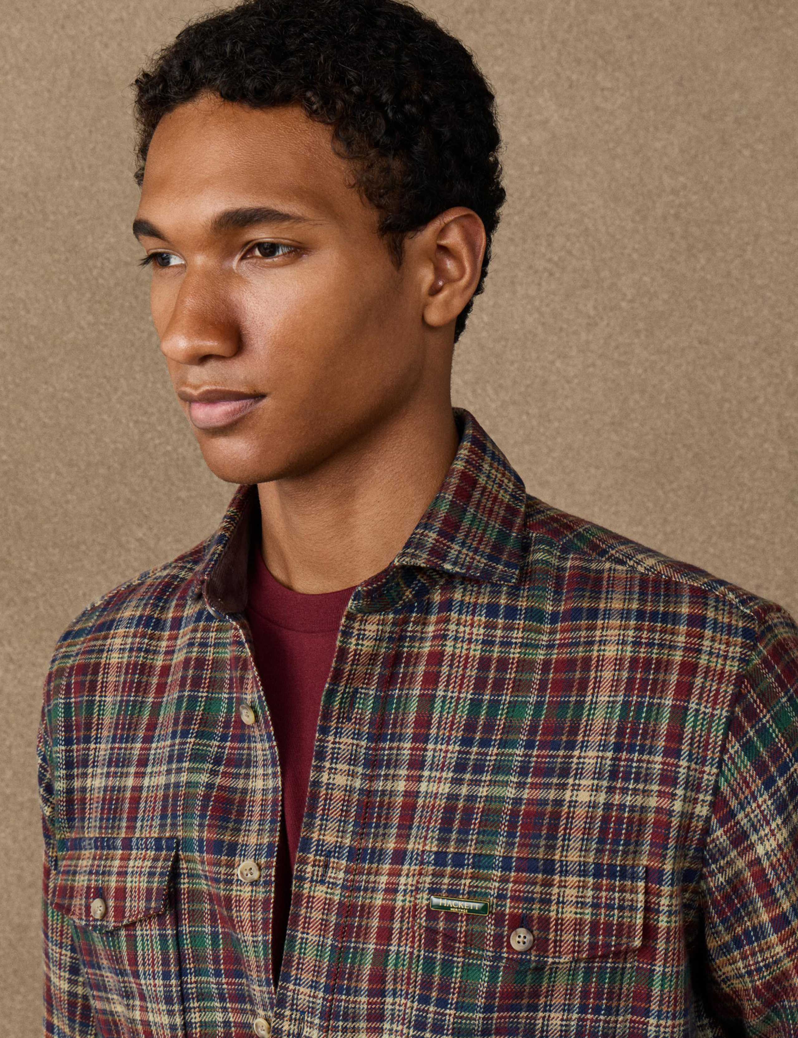 Regular Fit Pure Cotton Check Flannel Shirt 4 of 8