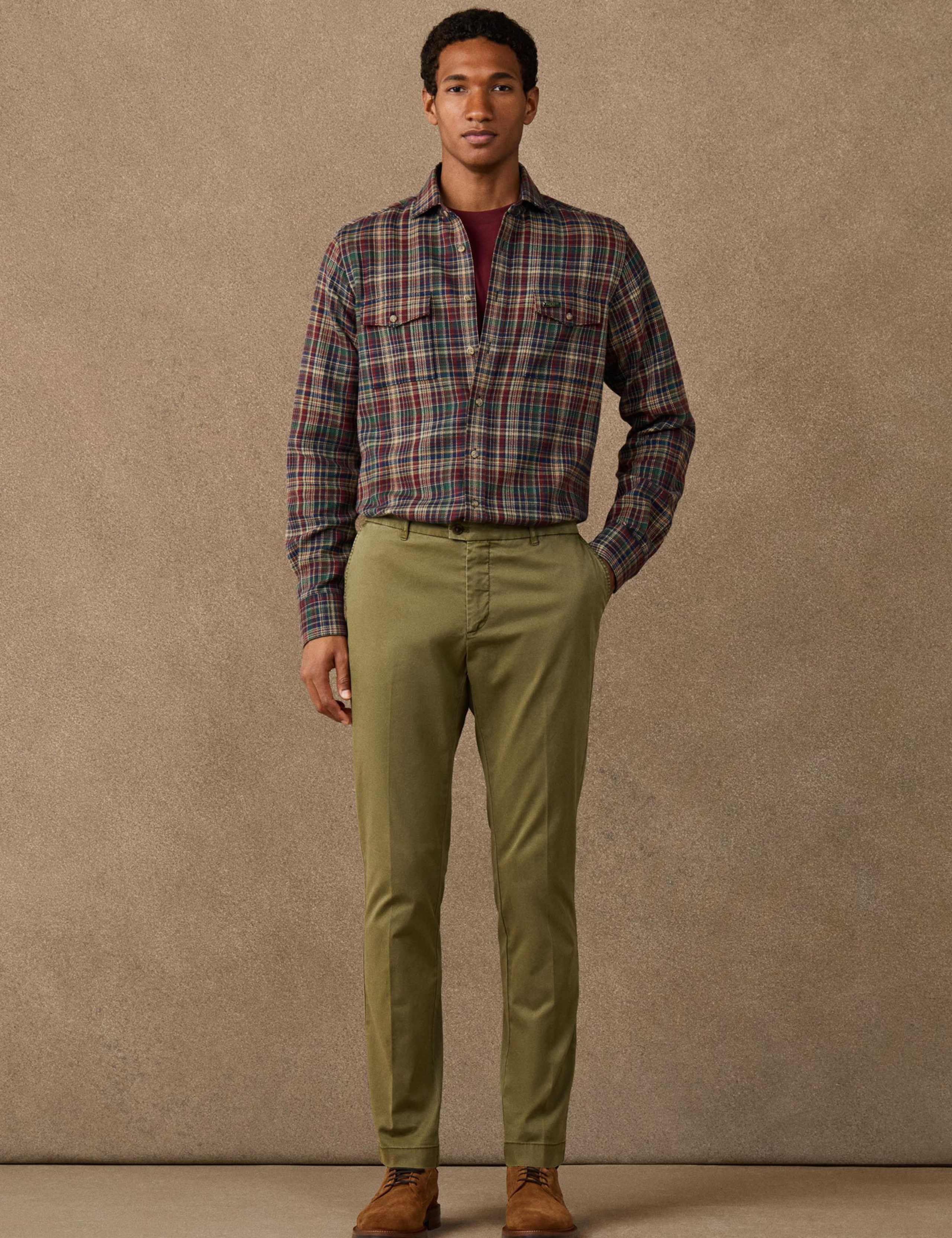 Regular Fit Pure Cotton Check Flannel Shirt 5 of 8