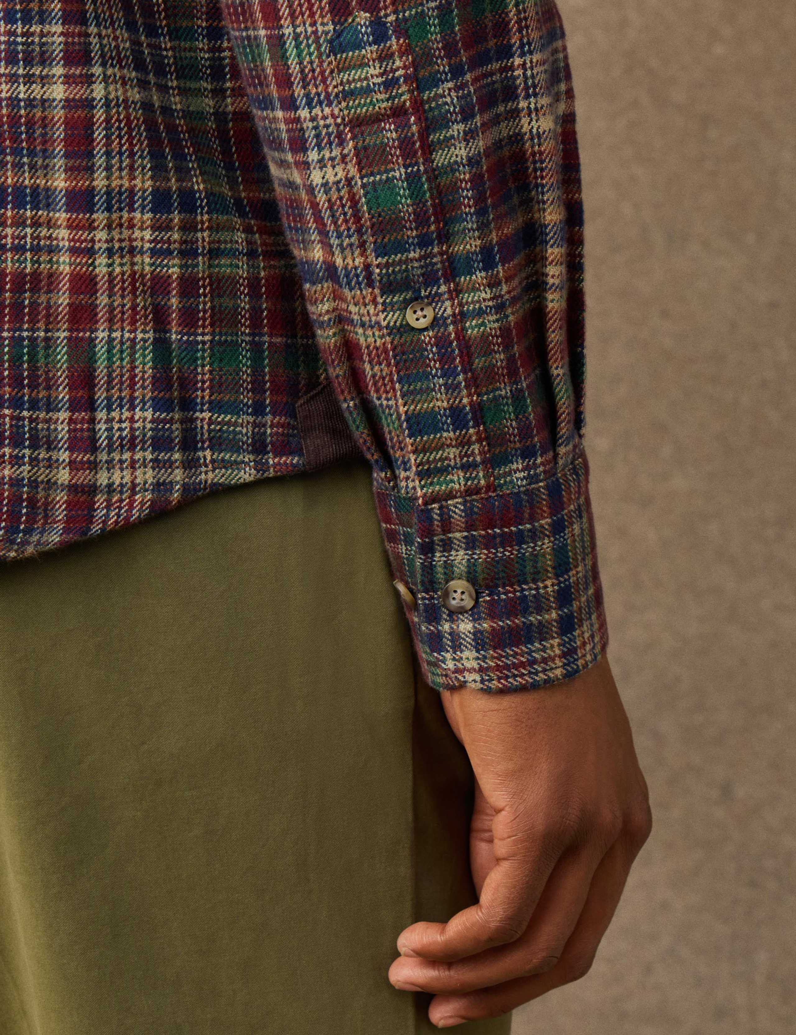 Regular Fit Pure Cotton Check Flannel Shirt 7 of 8
