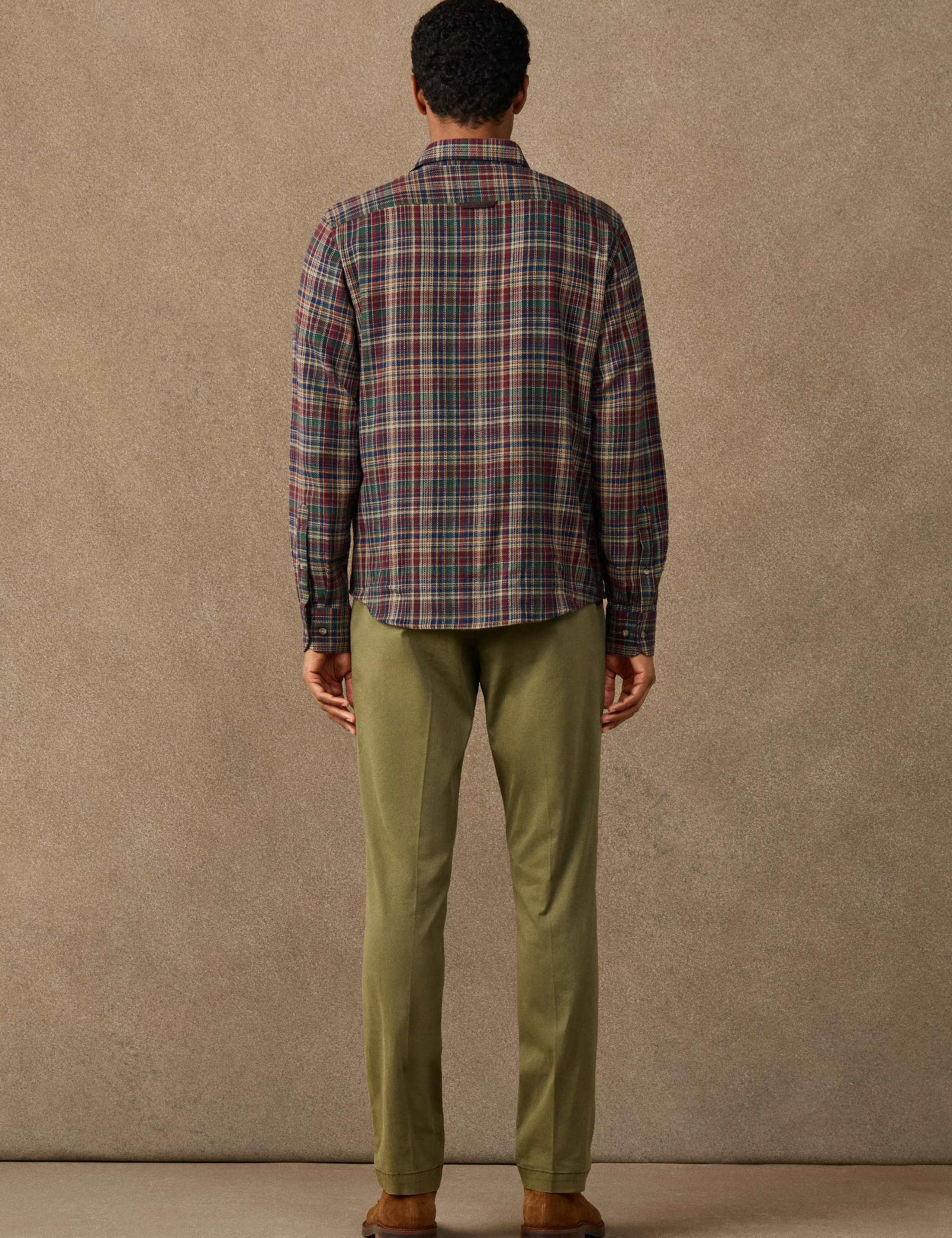 Regular Fit Pure Cotton Check Flannel Shirt 8 of 8
